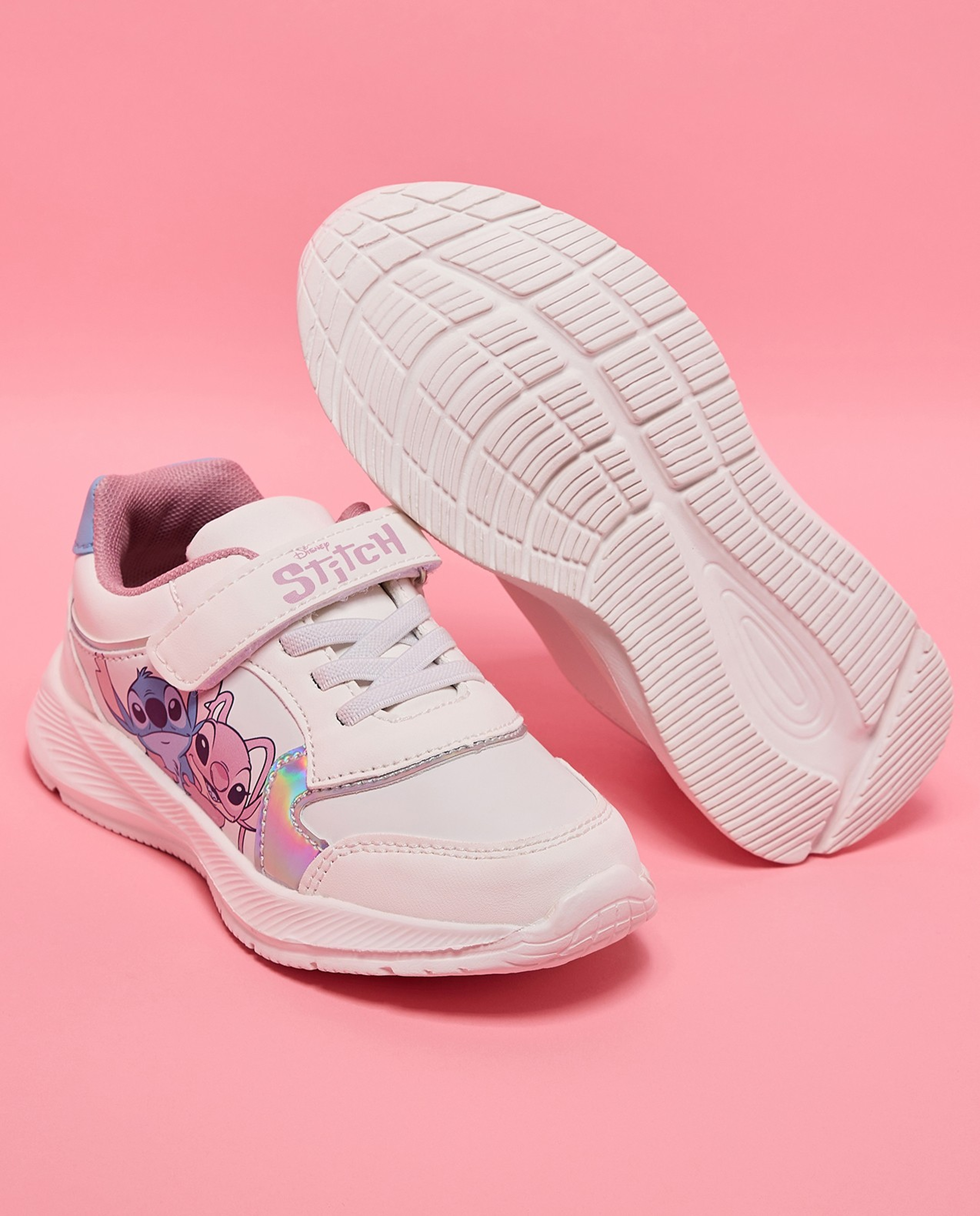 Stitch Print Velcro Sneakers