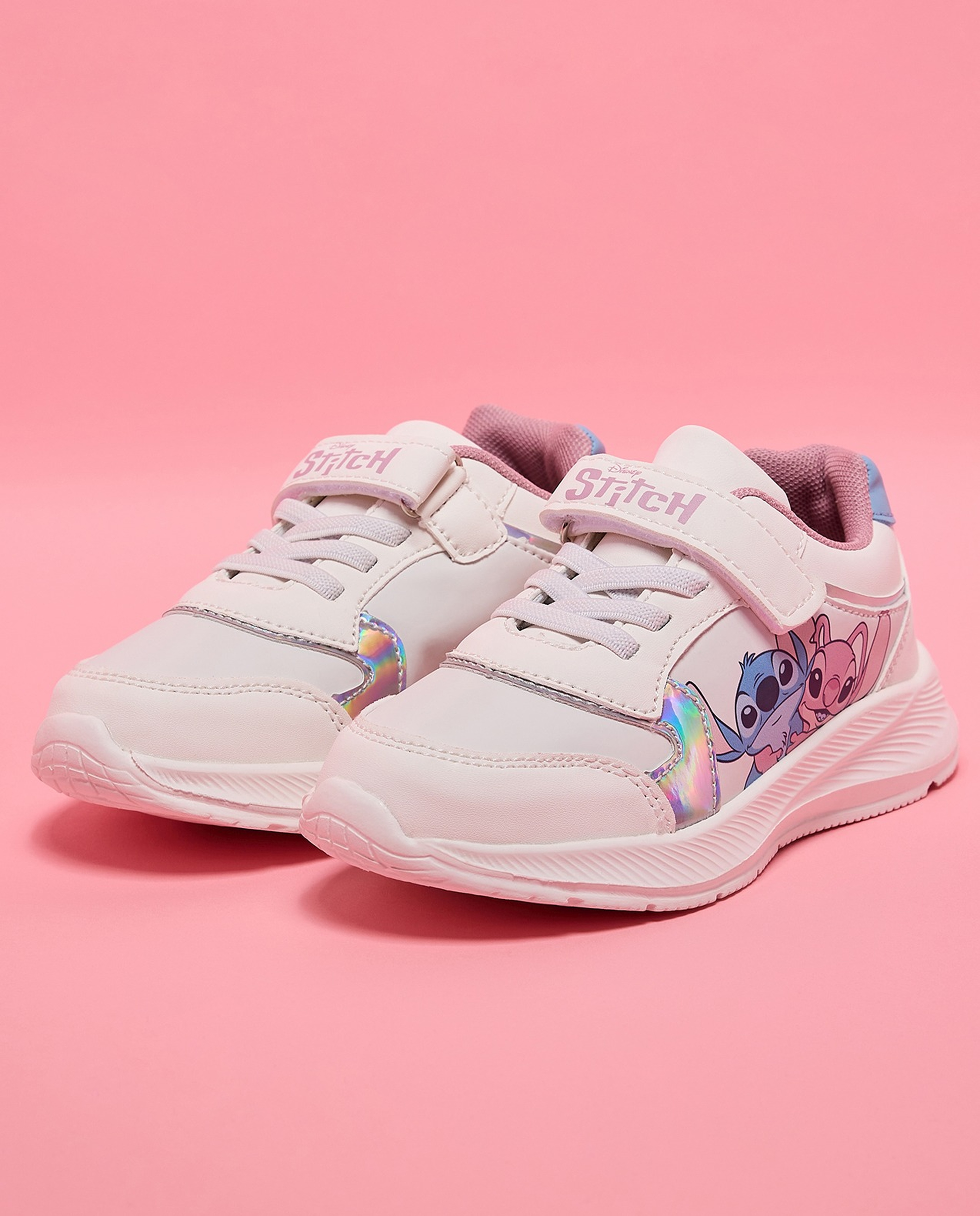 Stitch Print Velcro Sneakers