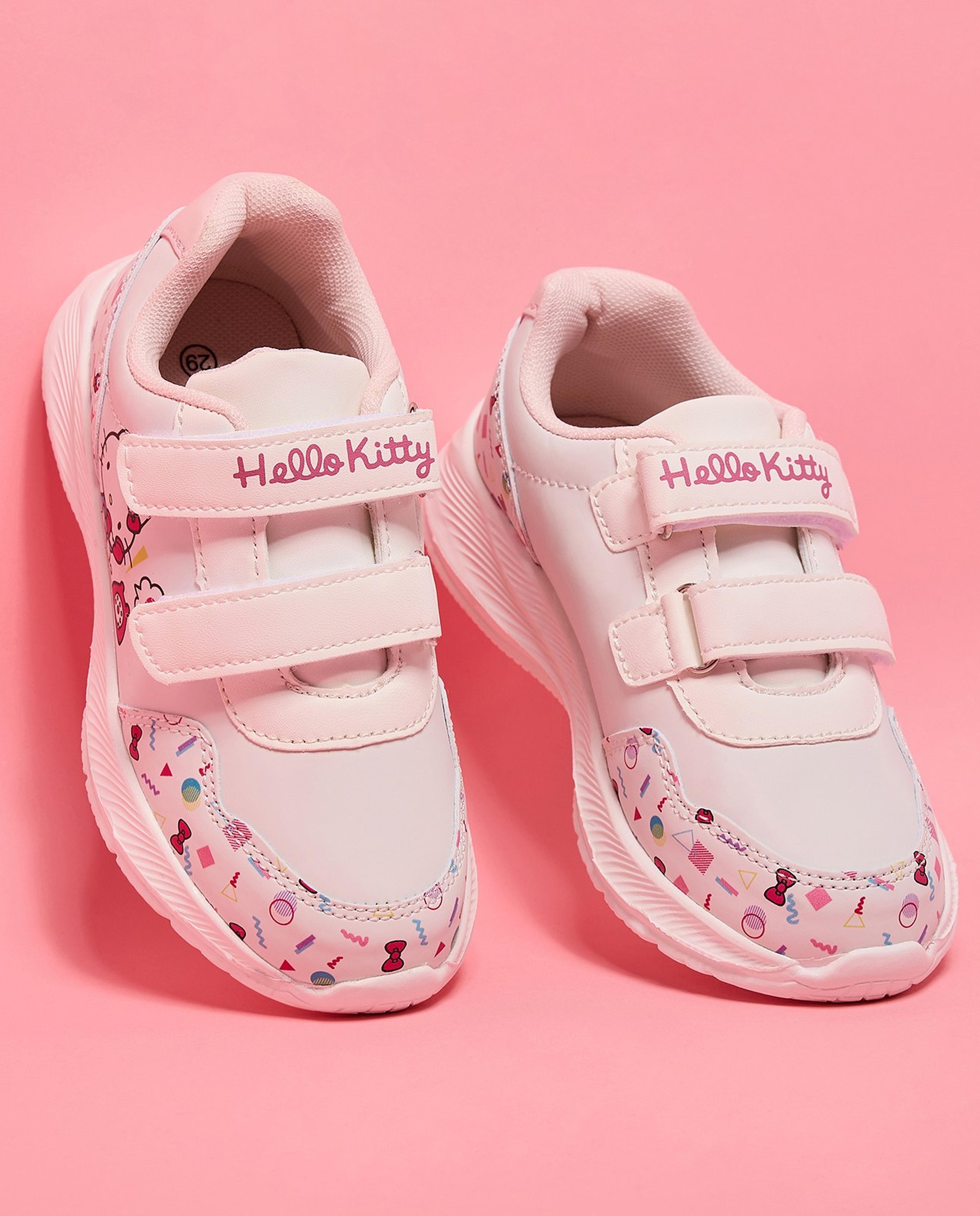 Hello Kitty Print Velcro Sneakers