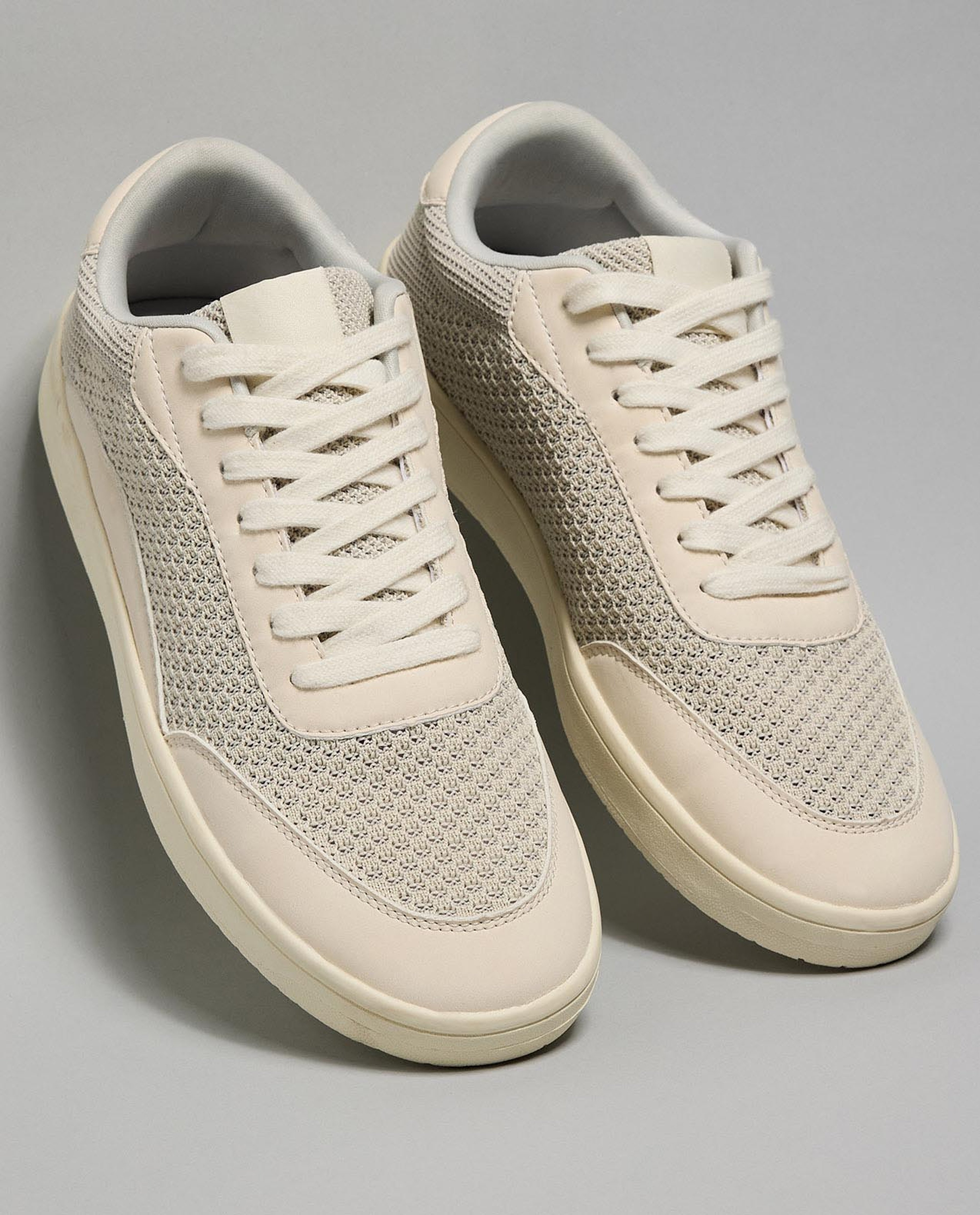 Knit Detail Low Top Sneakers