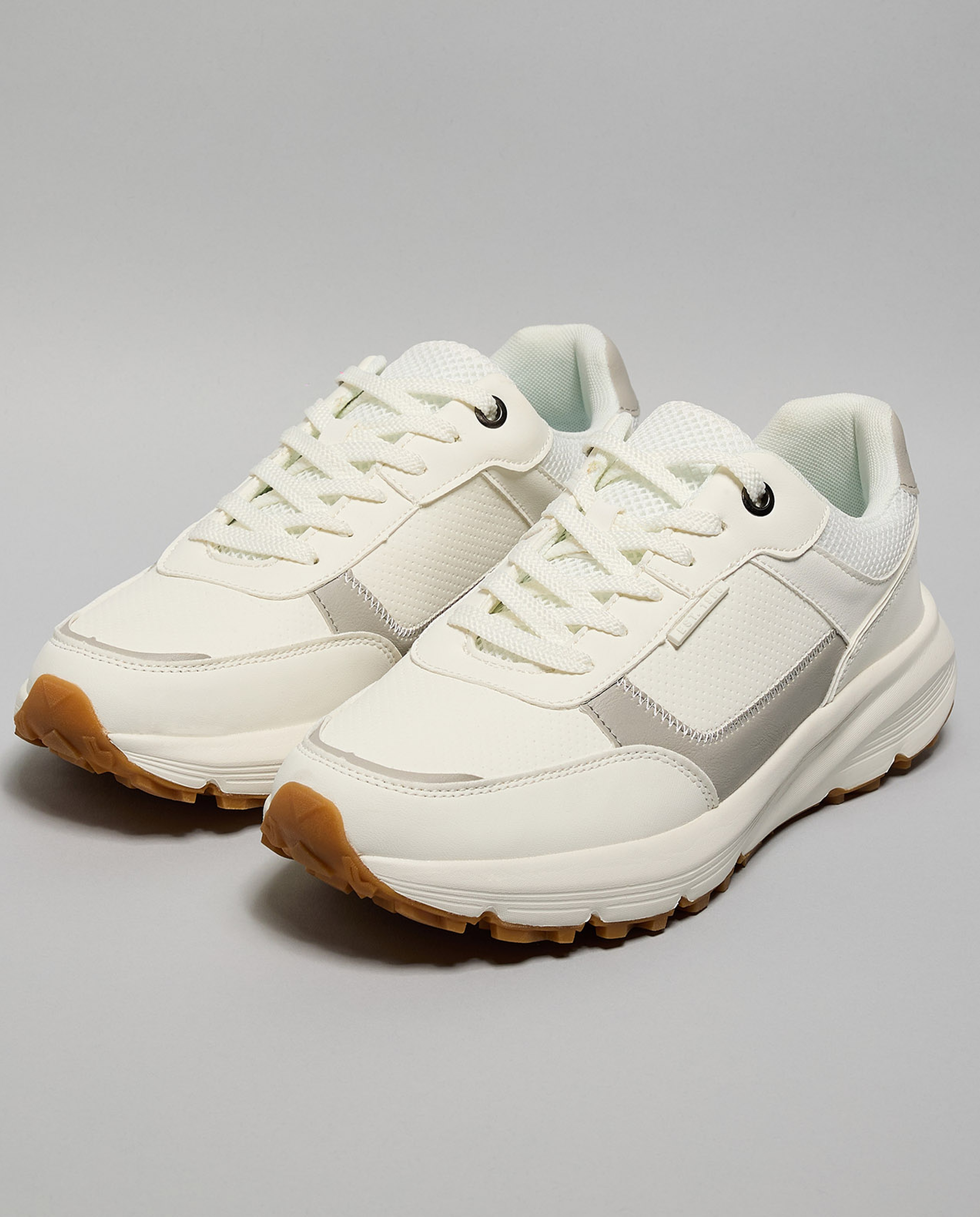 Color Block Lace Up Sneakers