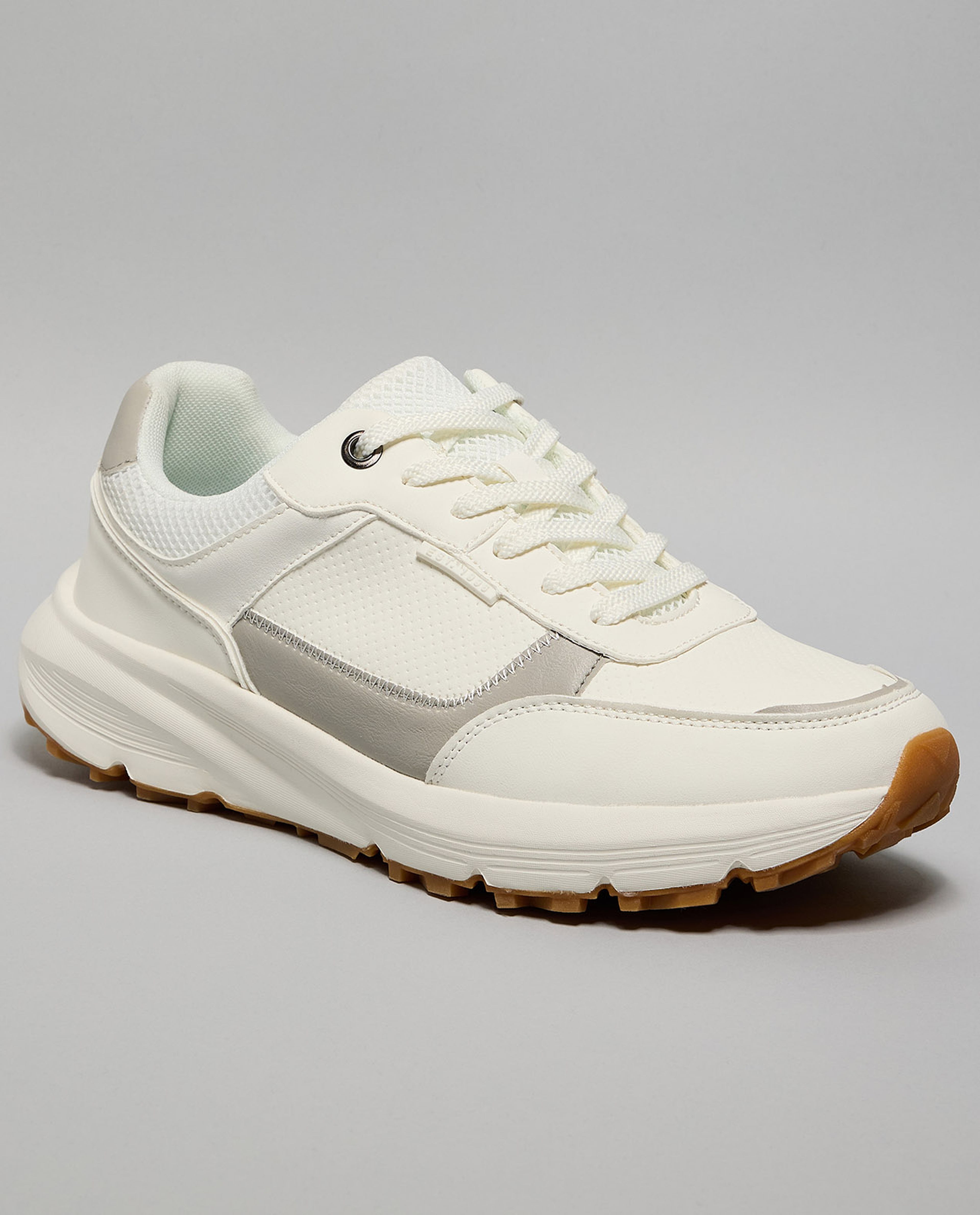 Color Block Lace Up Sneakers