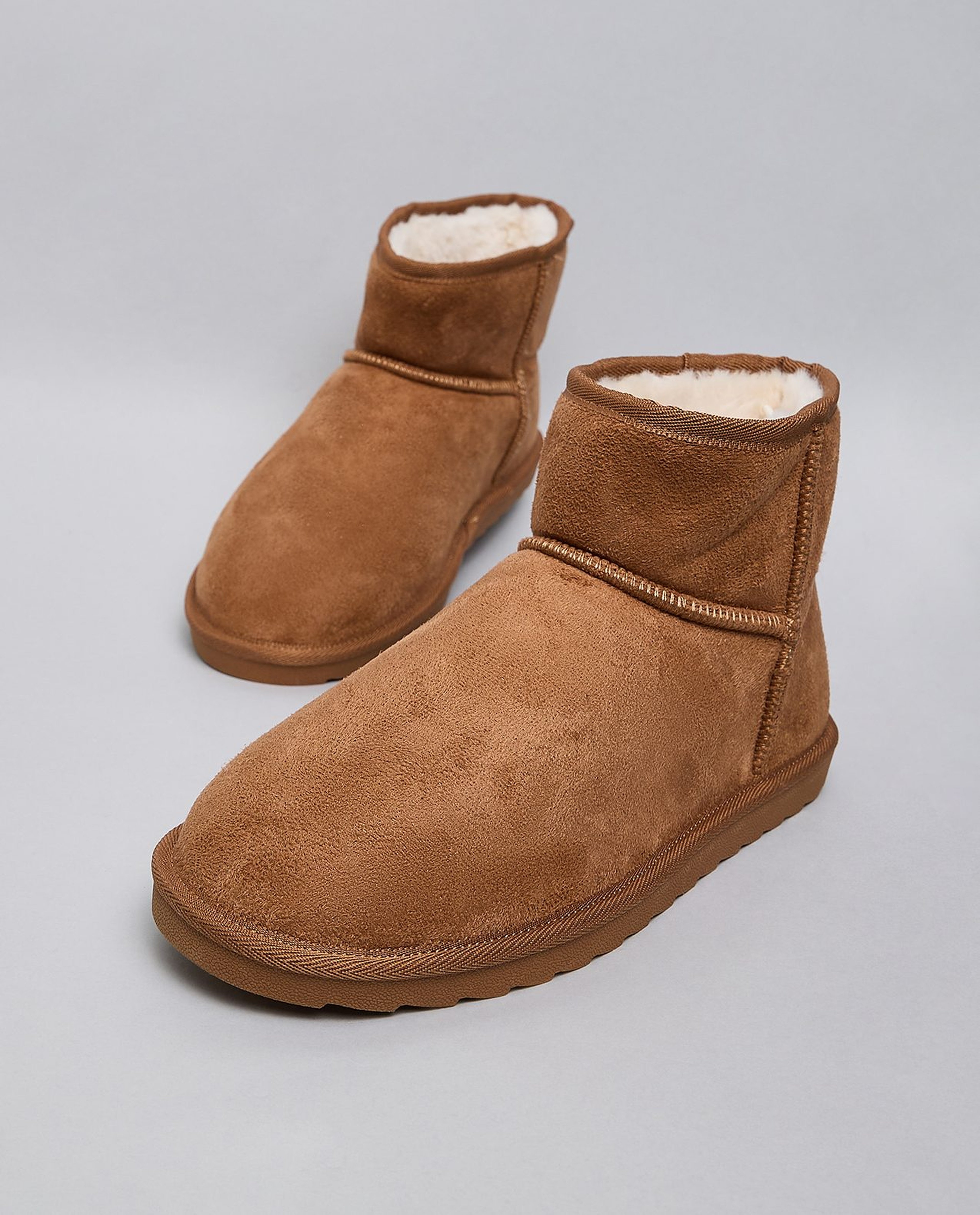 Textured Winter Ankle Boots