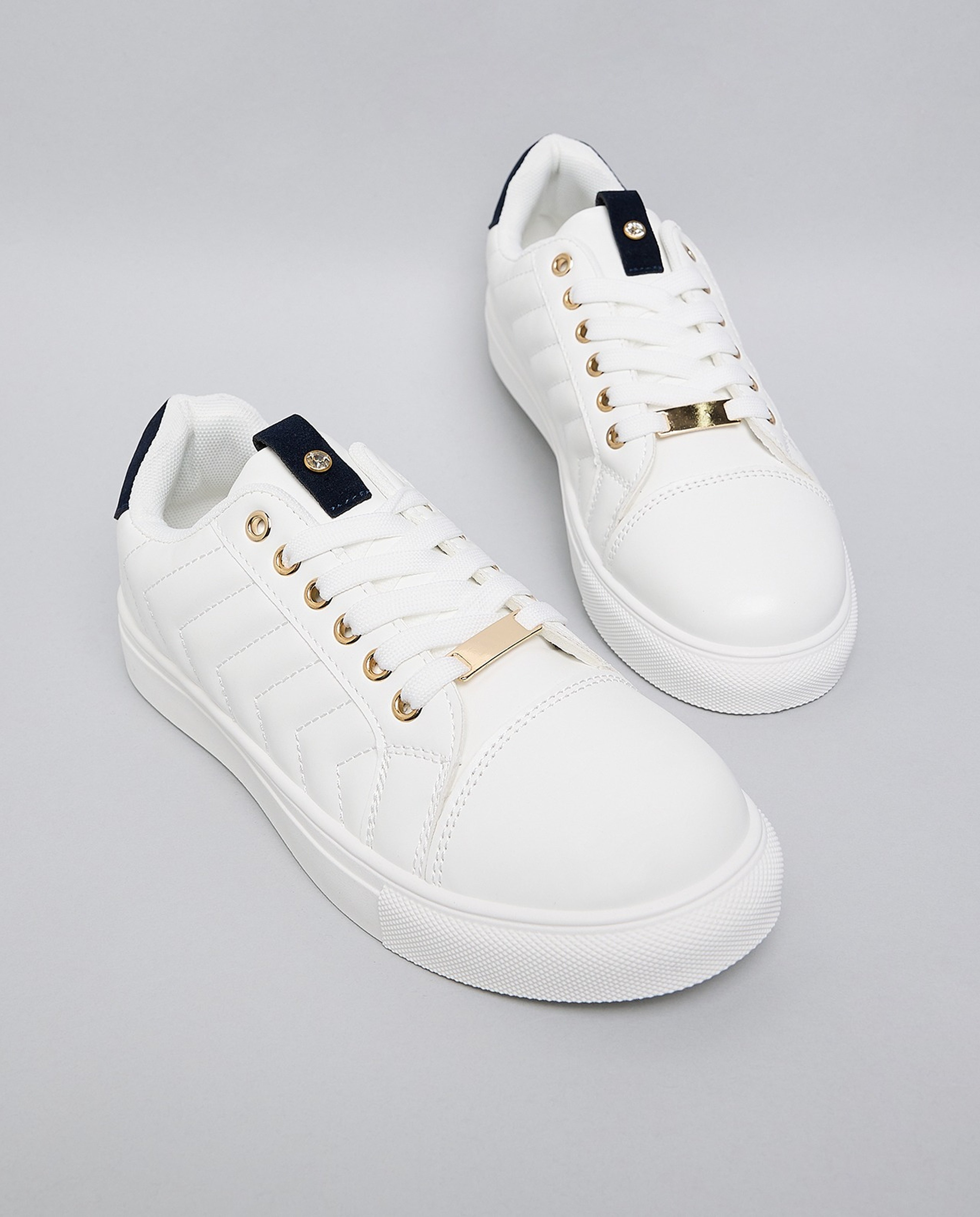 Quilted Low Top Sneakers