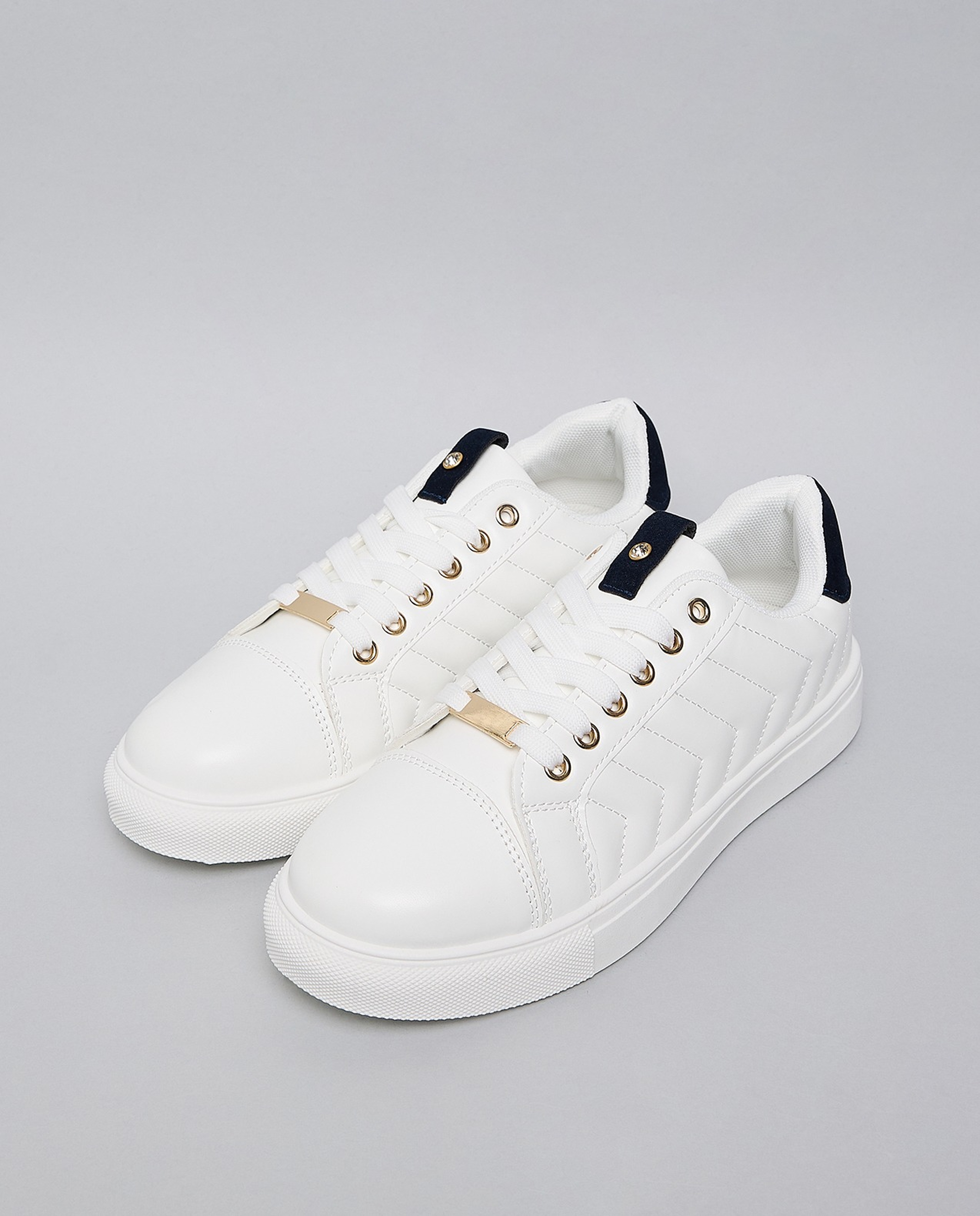 Quilted Low Top Sneakers