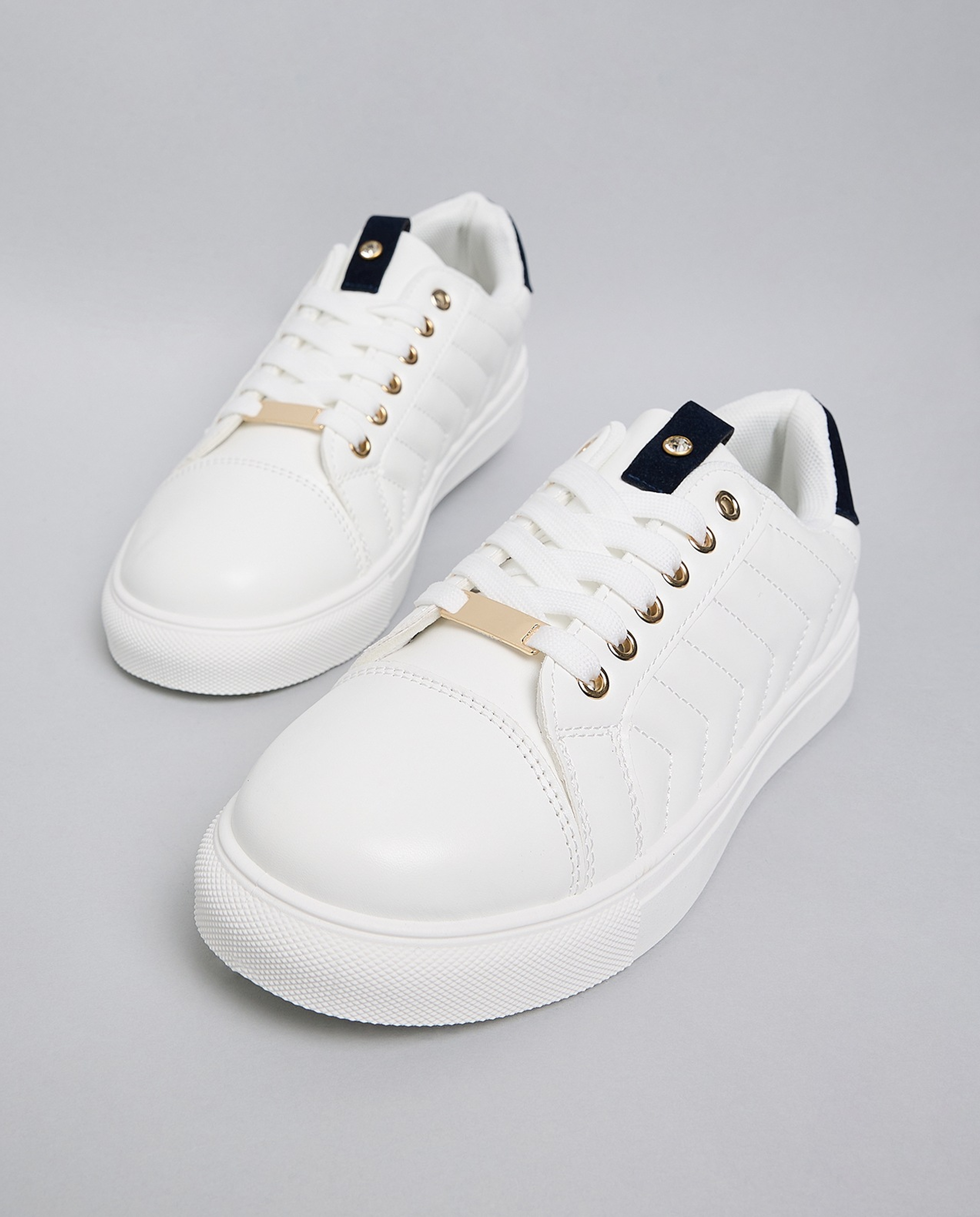 Quilted Low Top Sneakers