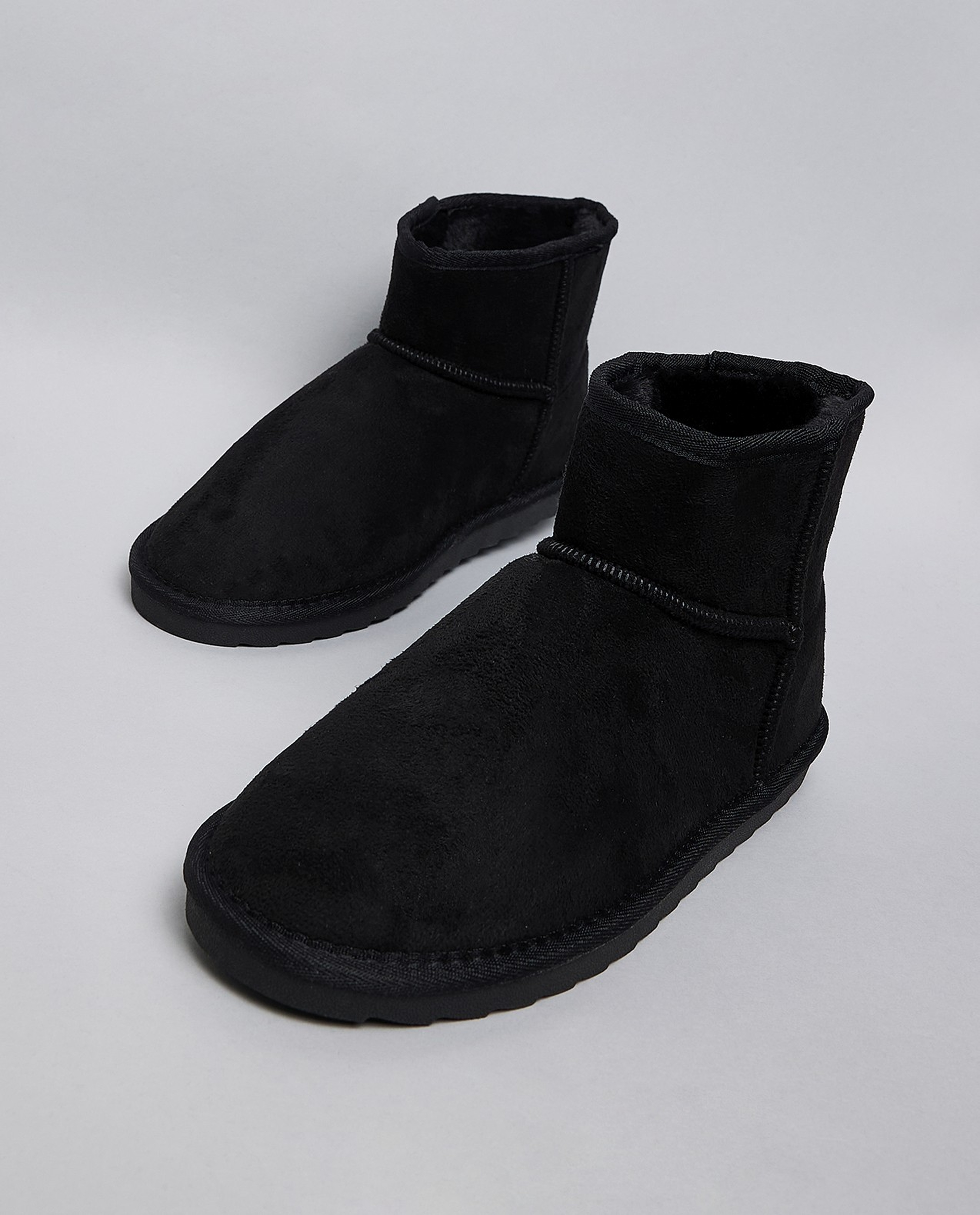 Textured Winter Ankle Boots
