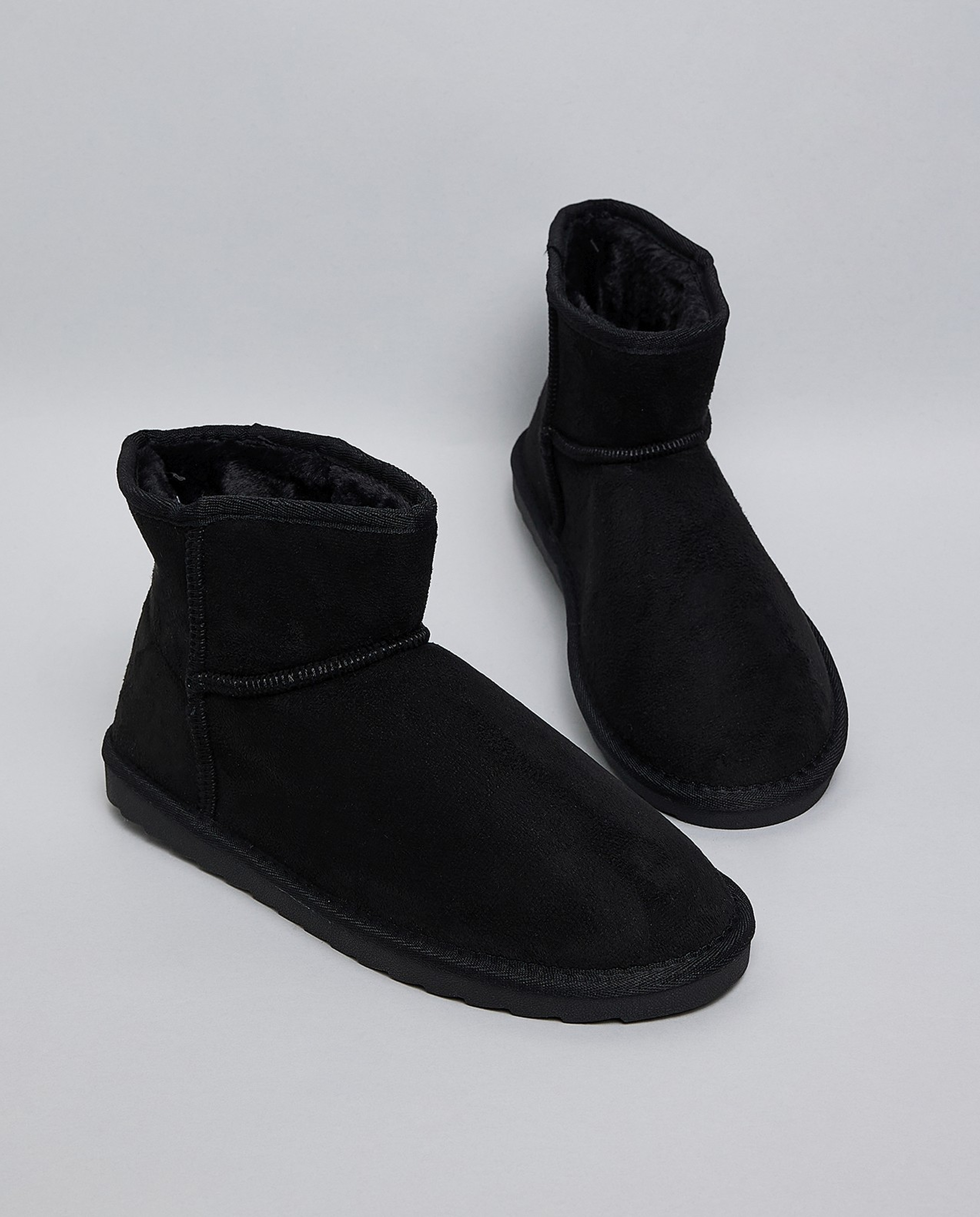 Textured Winter Ankle Boots
