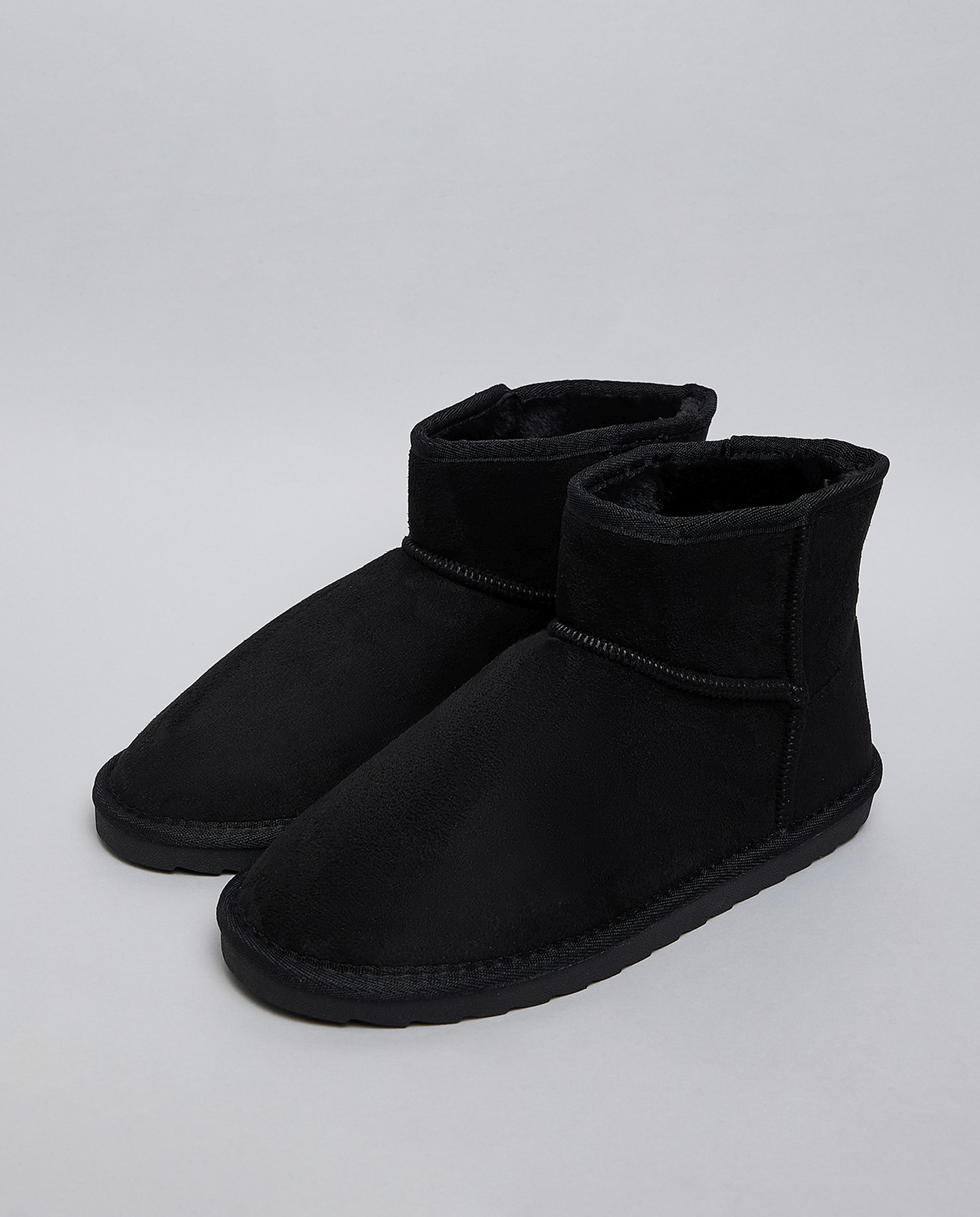 Textured Winter Ankle Boots