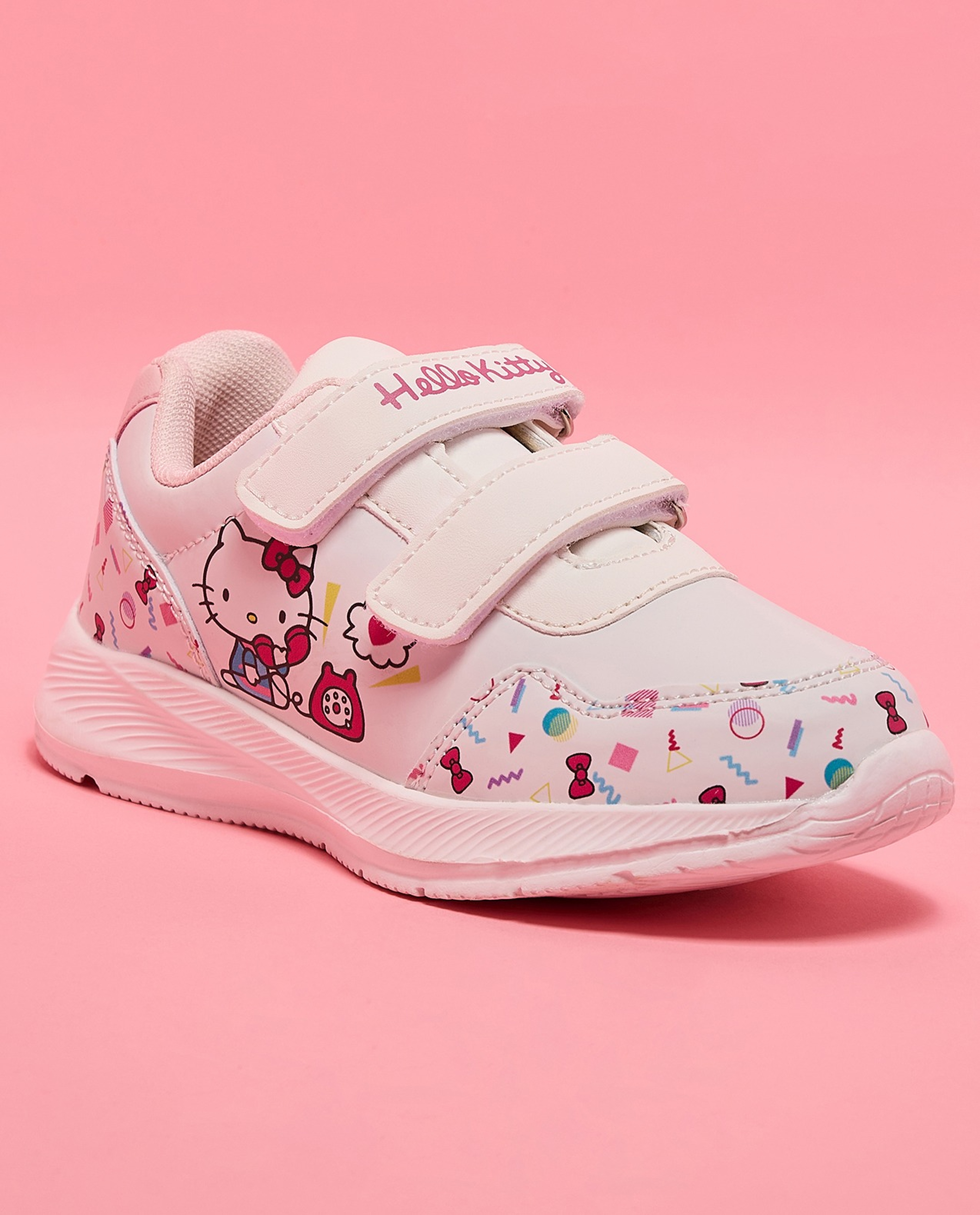 Hello Kitty Print Velcro Sneakers
