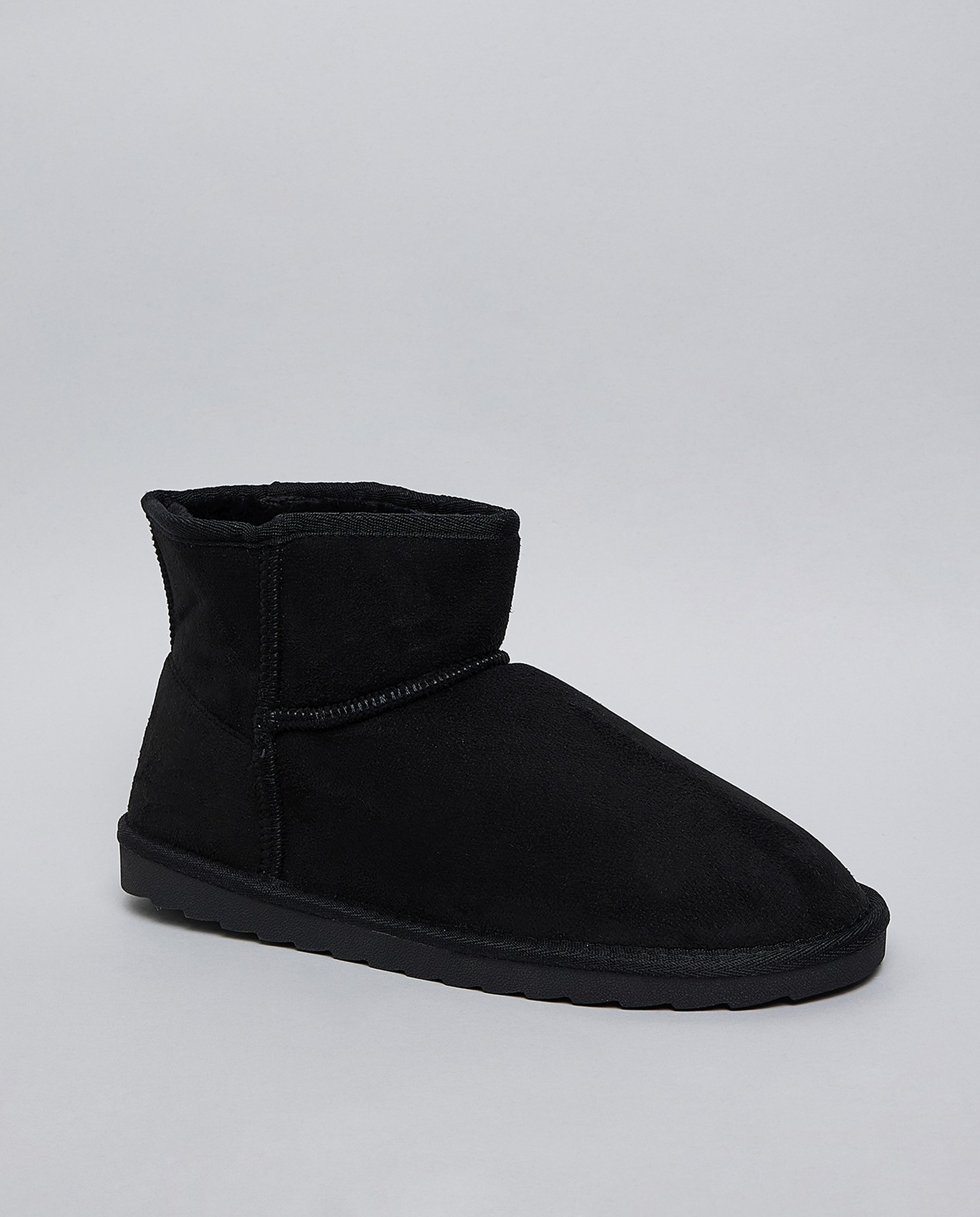 Textured Winter Ankle Boots