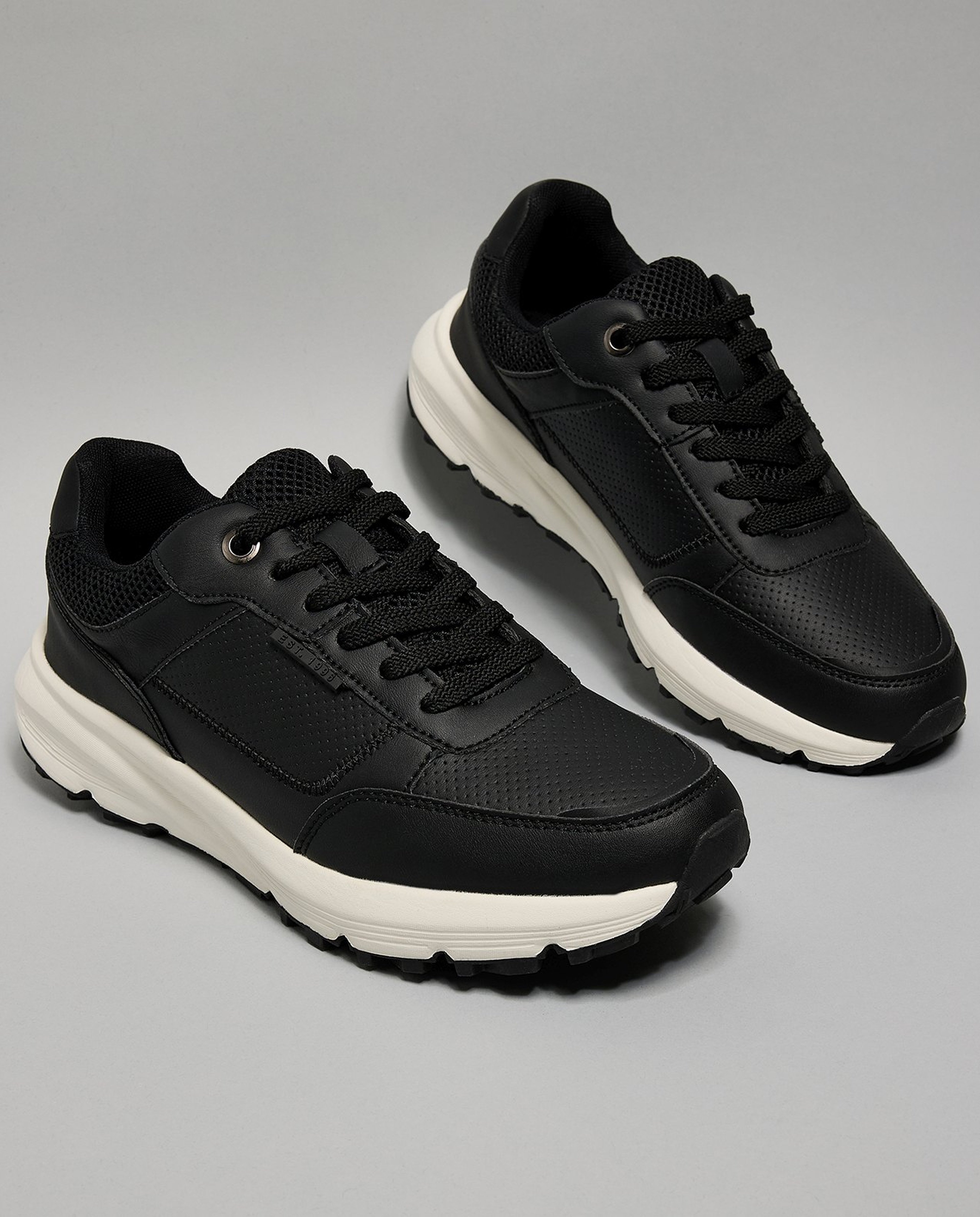 Color Block Lace Up Sneakers