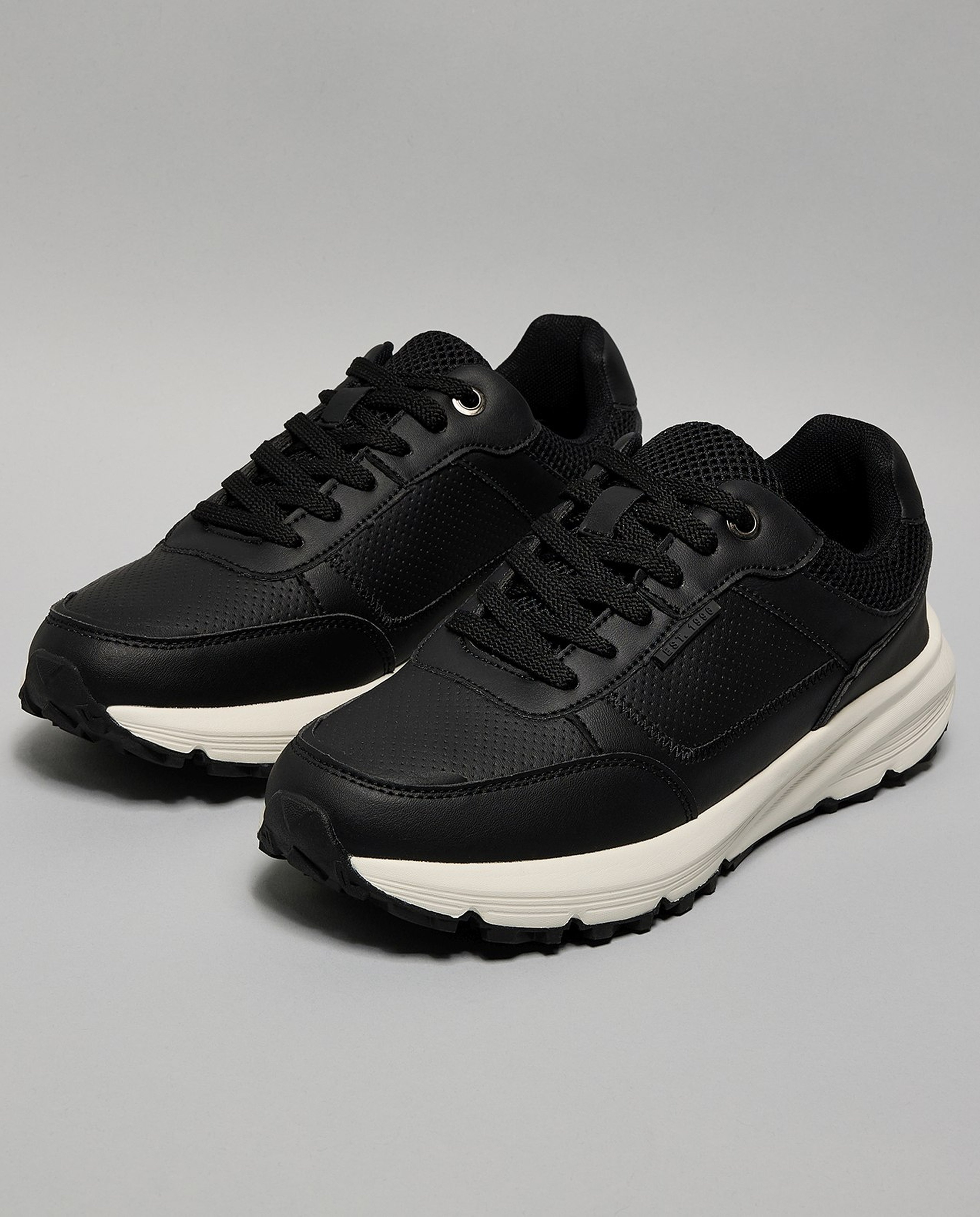 Color Block Lace Up Sneakers