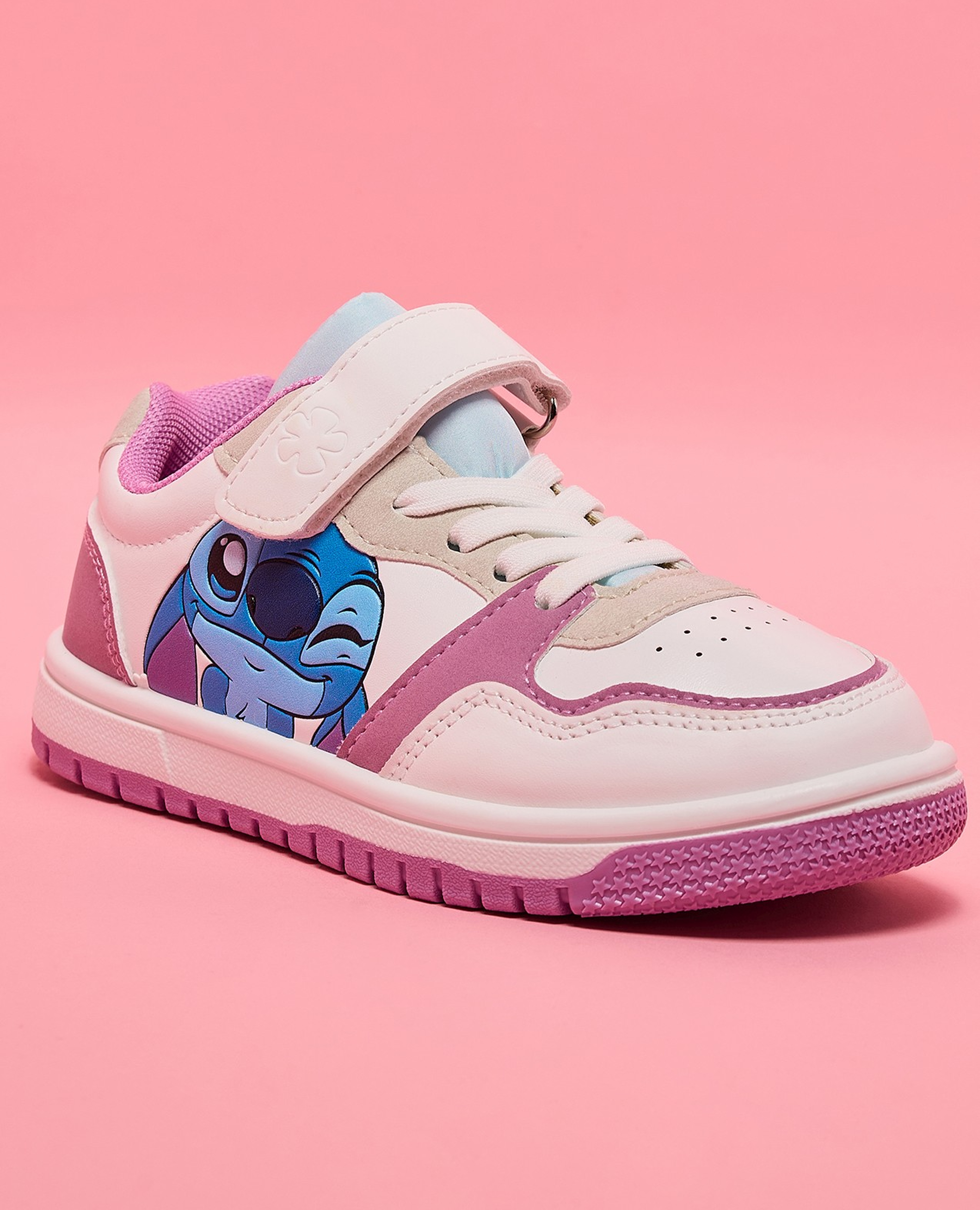 Stitch Print Velcro Sneakers