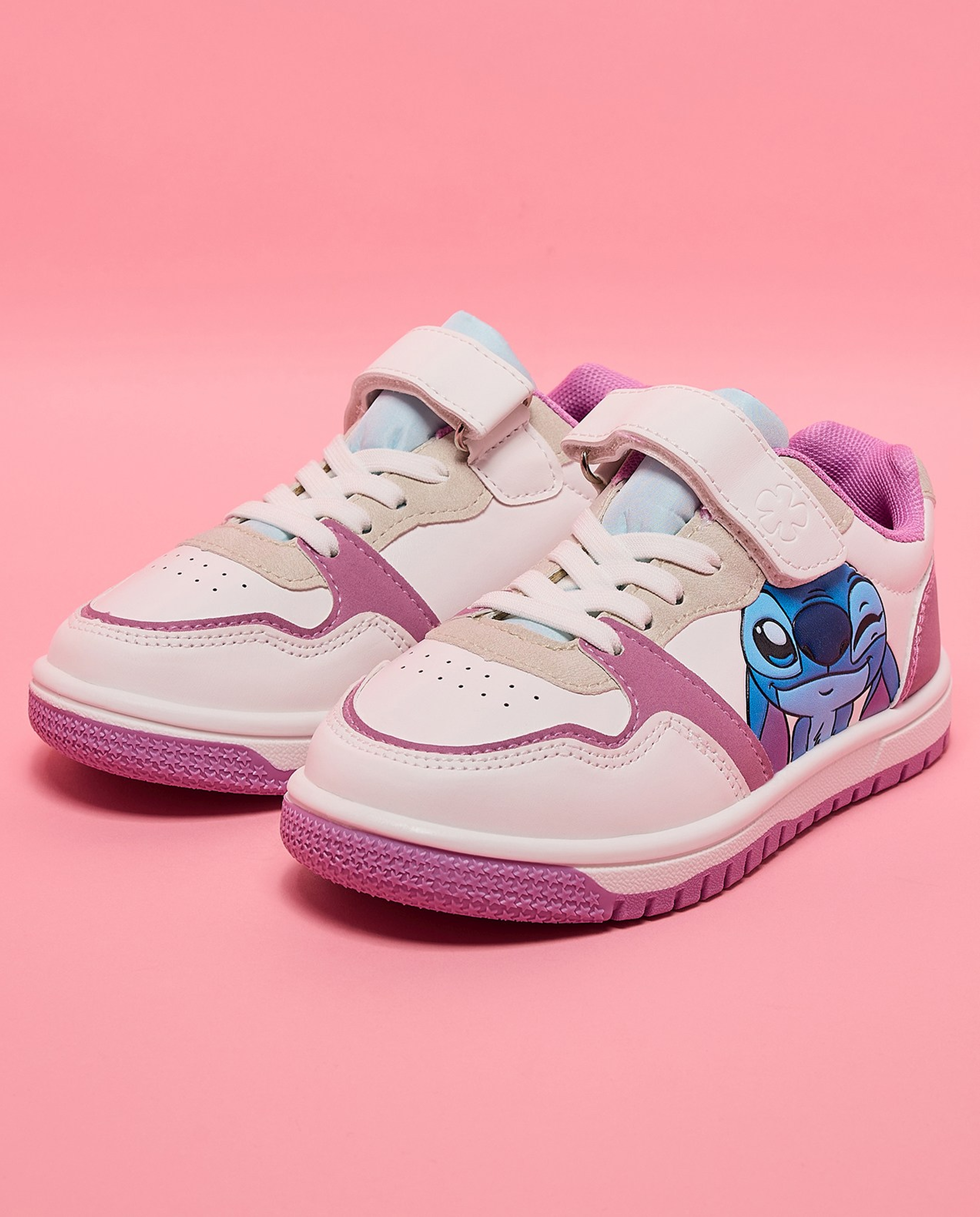 Stitch Print Velcro Sneakers