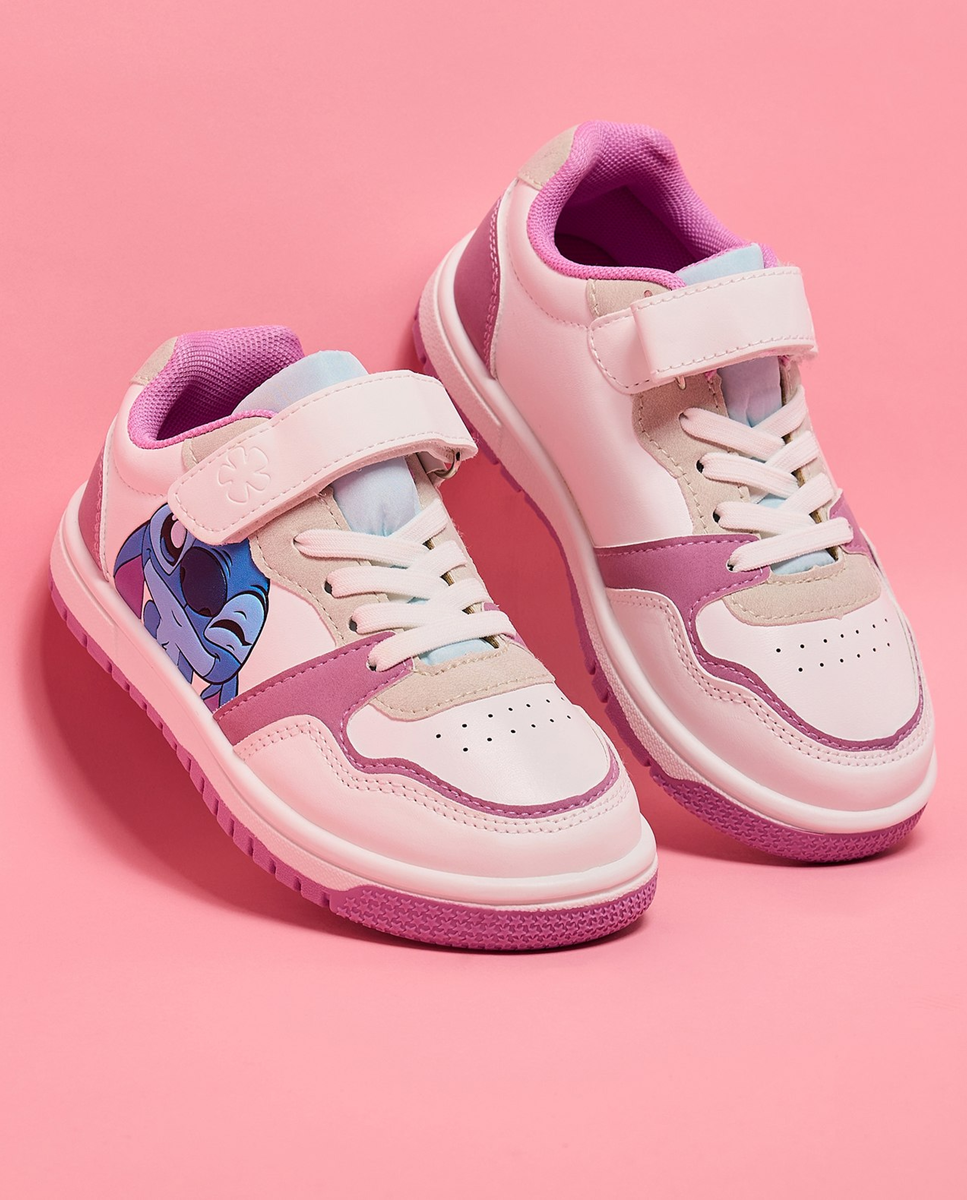 Stitch Print Velcro Sneakers