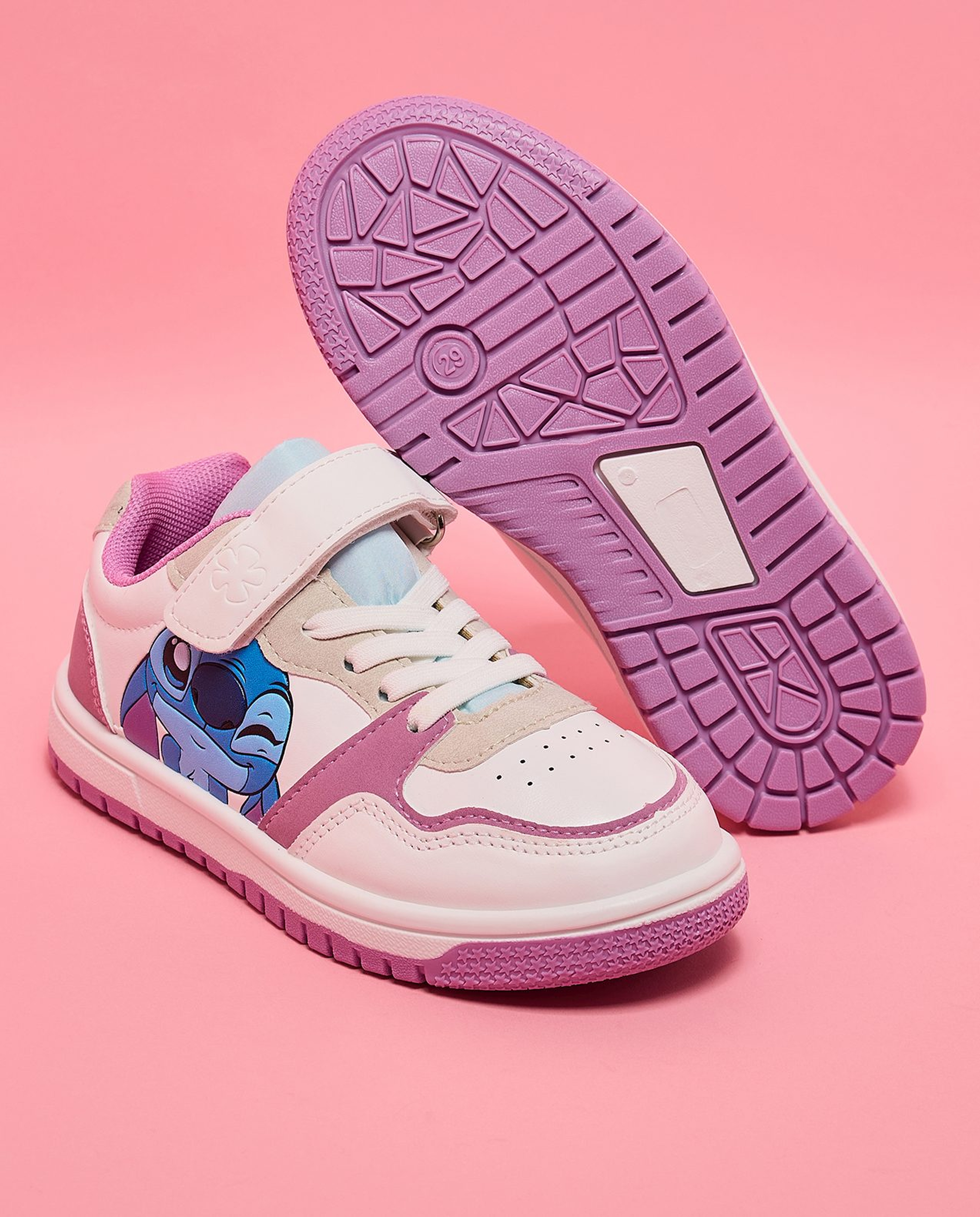 Stitch Print Velcro Sneakers