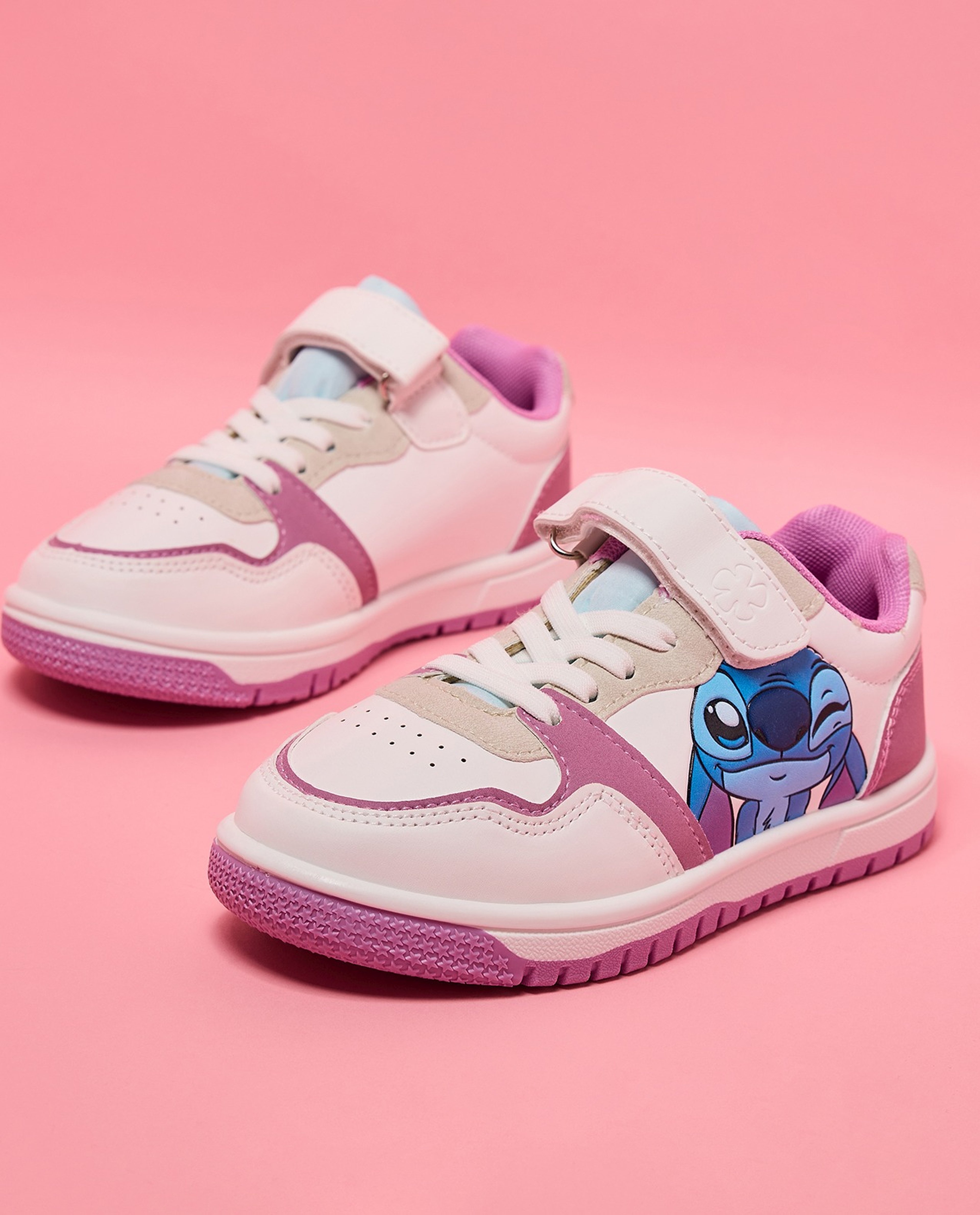 Stitch Print Velcro Sneakers