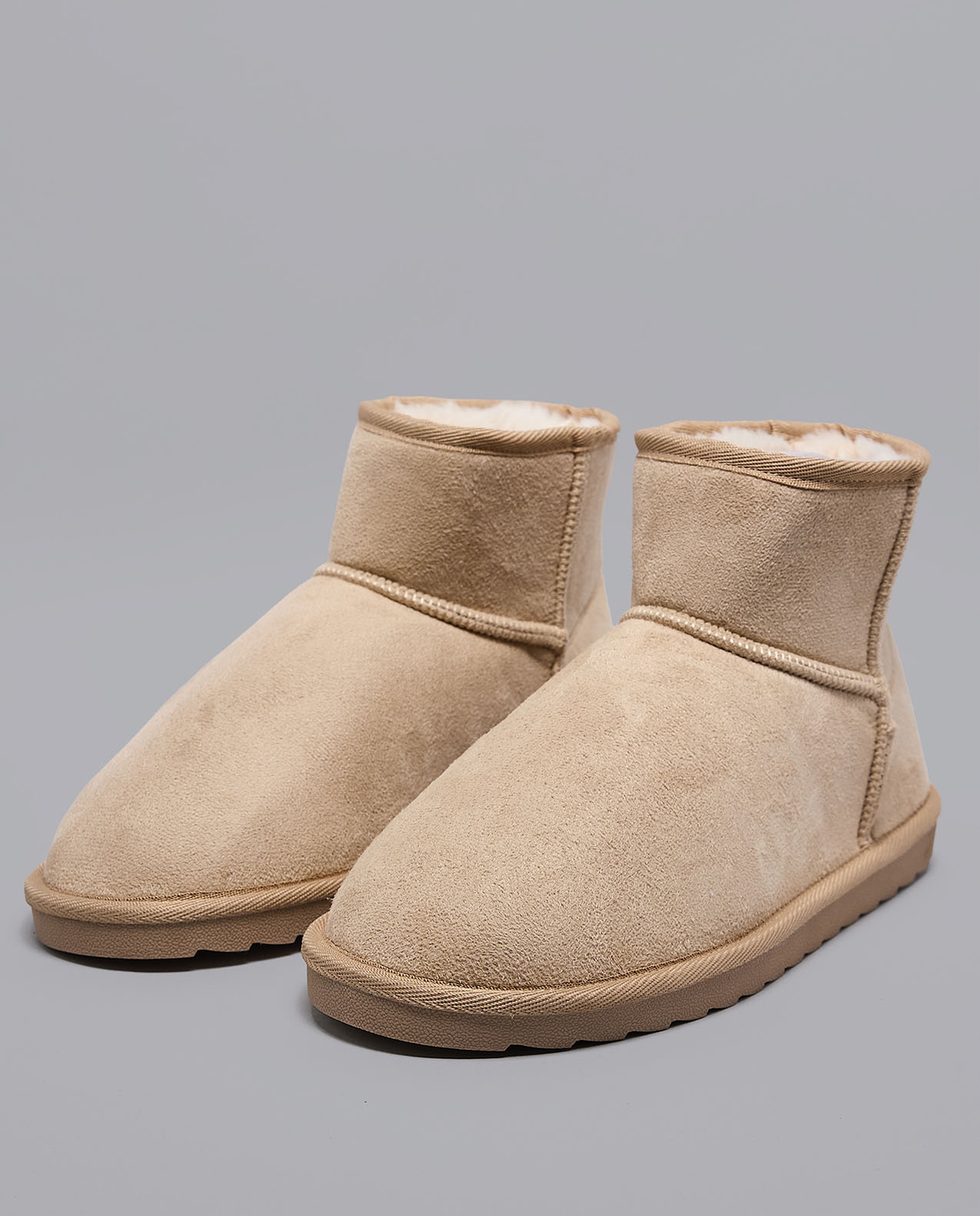 Textured Winter Ankle Boots