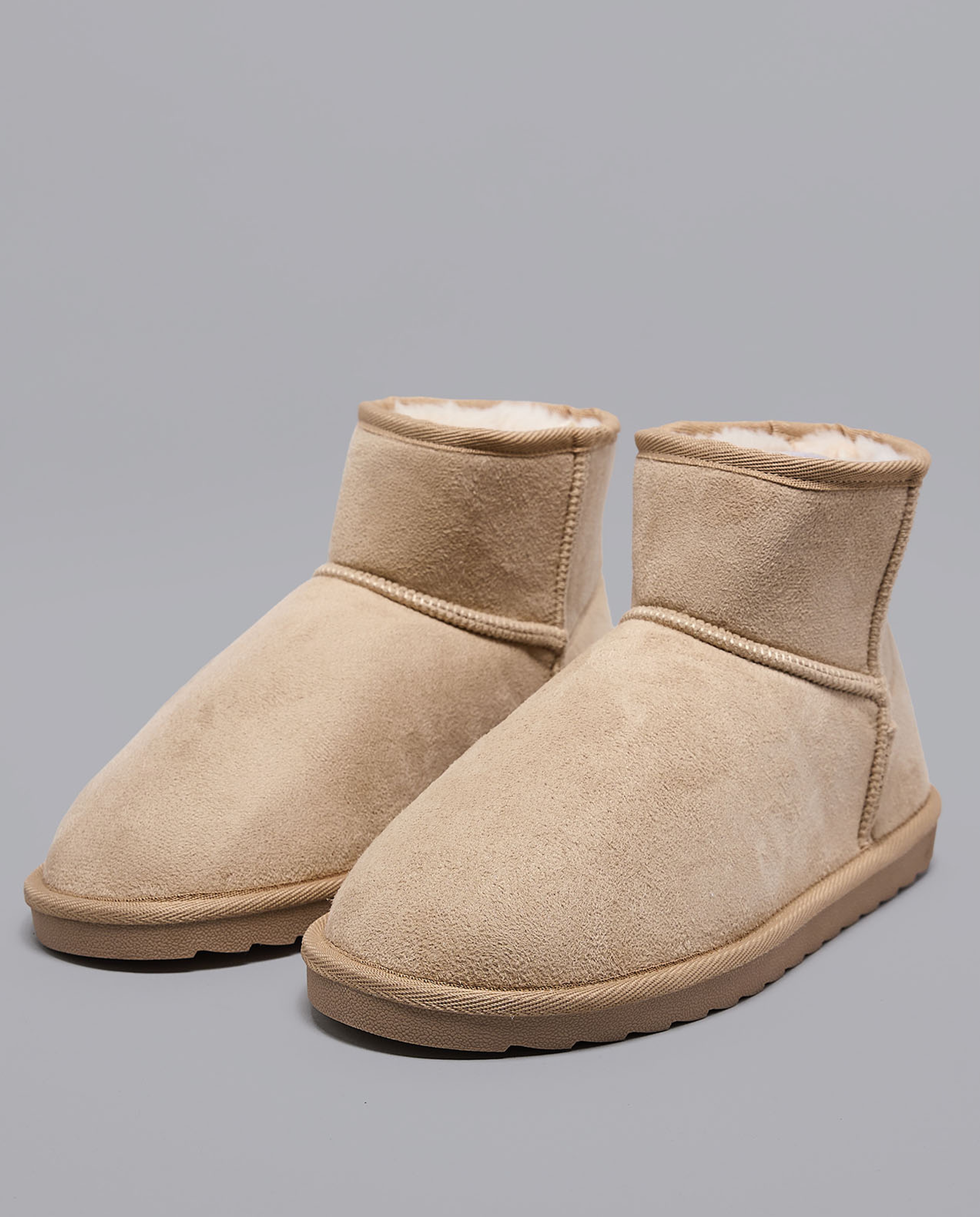 Textured Winter Ankle Boots