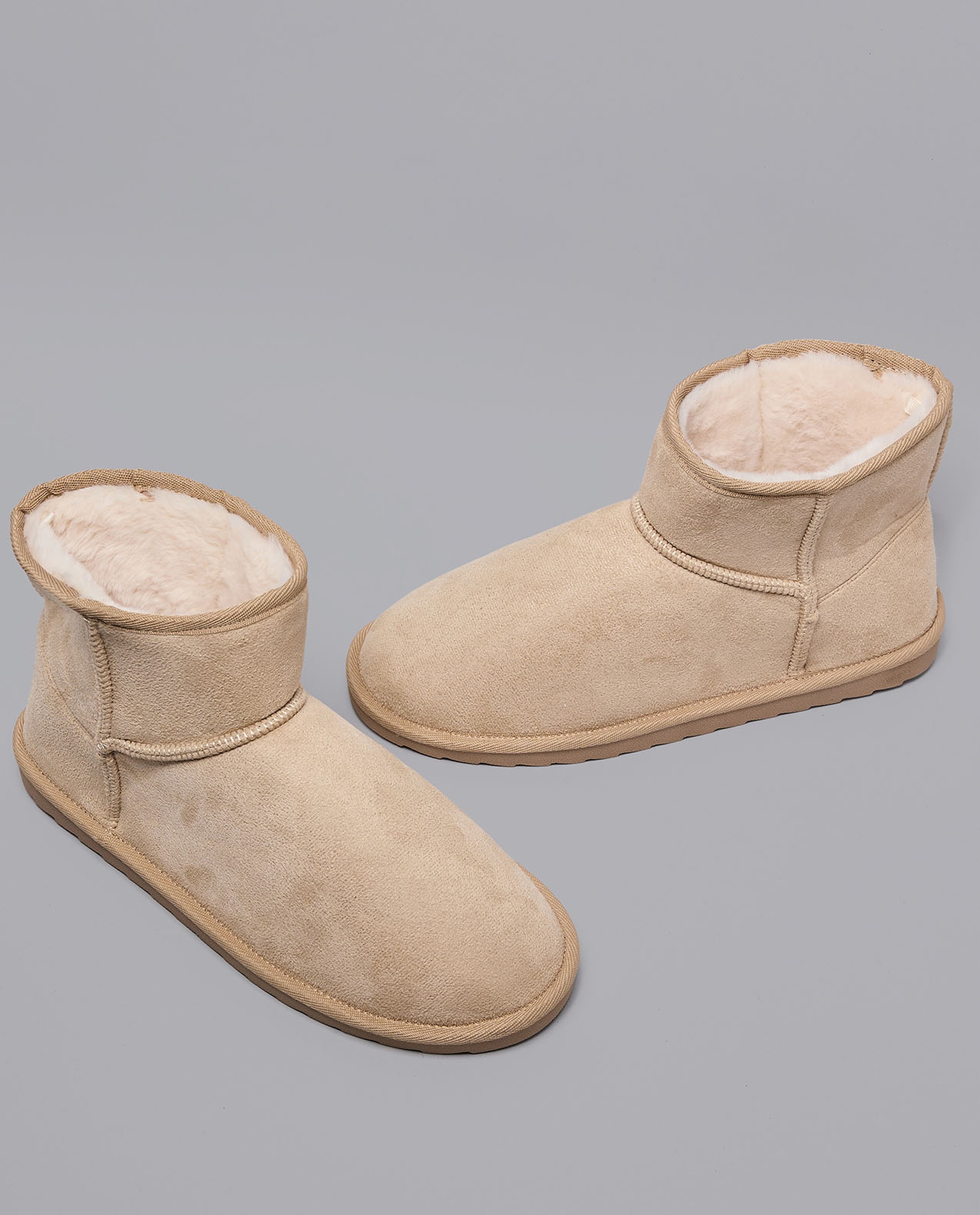 Textured Winter Ankle Boots