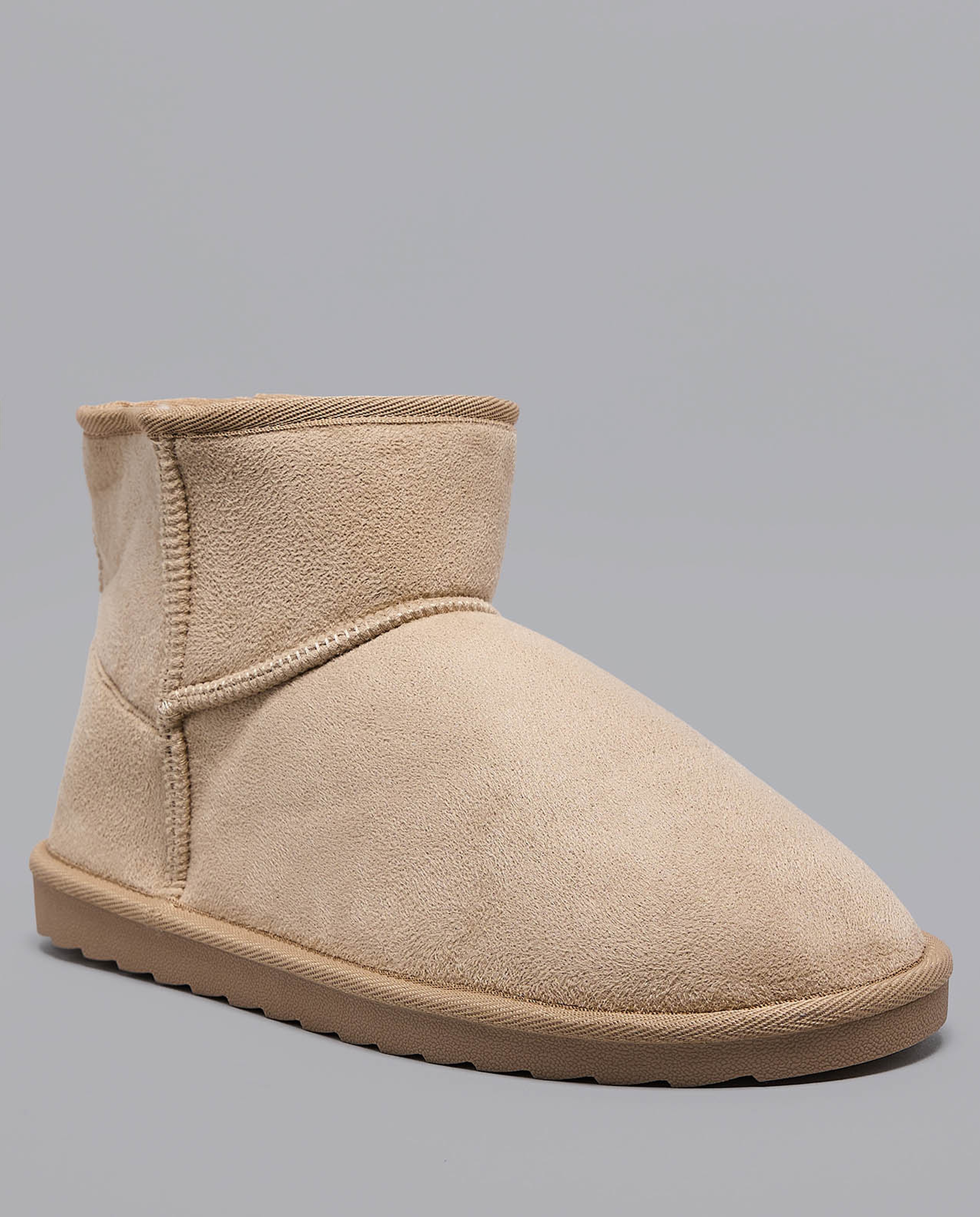 Textured Winter Ankle Boots
