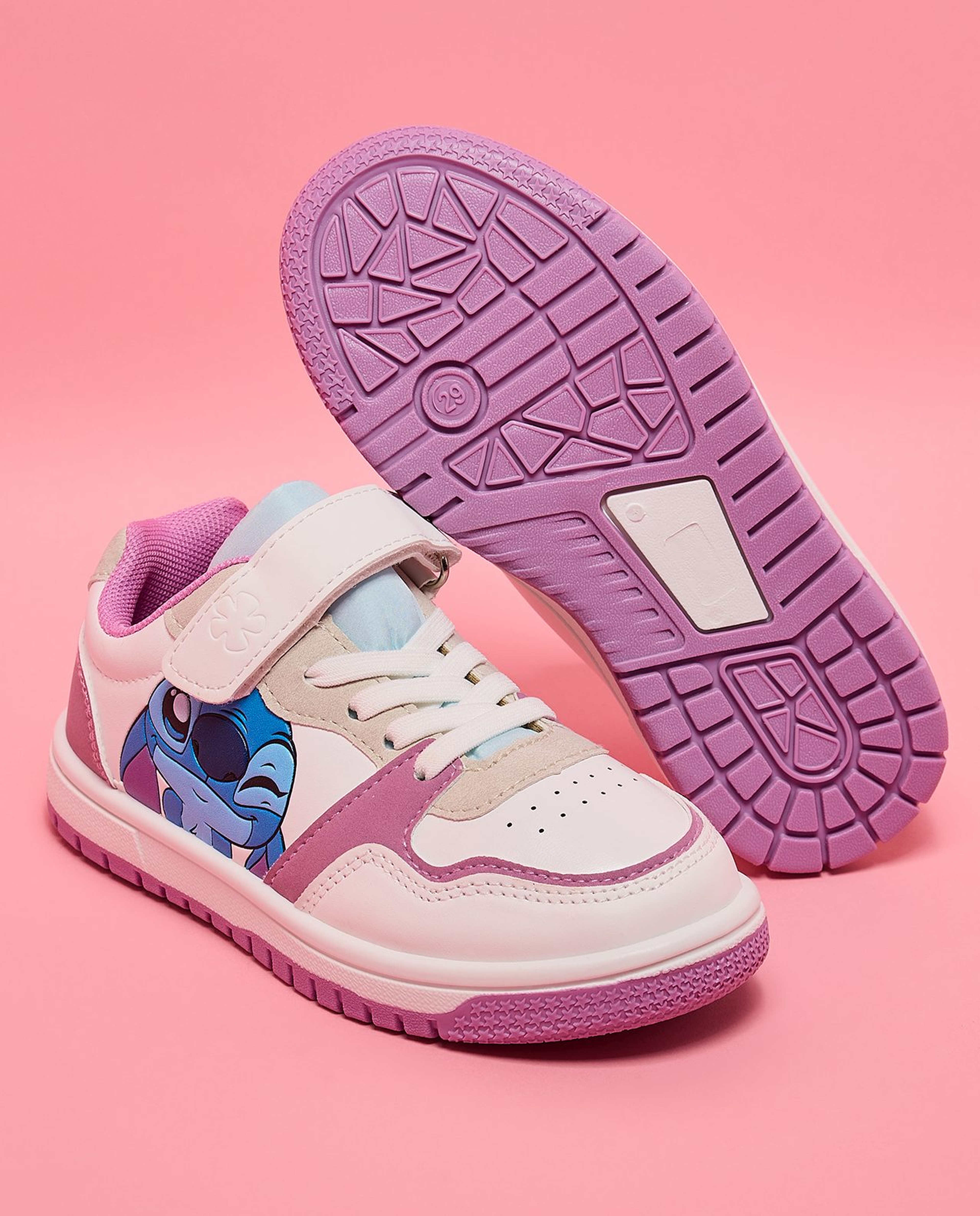 Stitch Print Velcro Sneakers