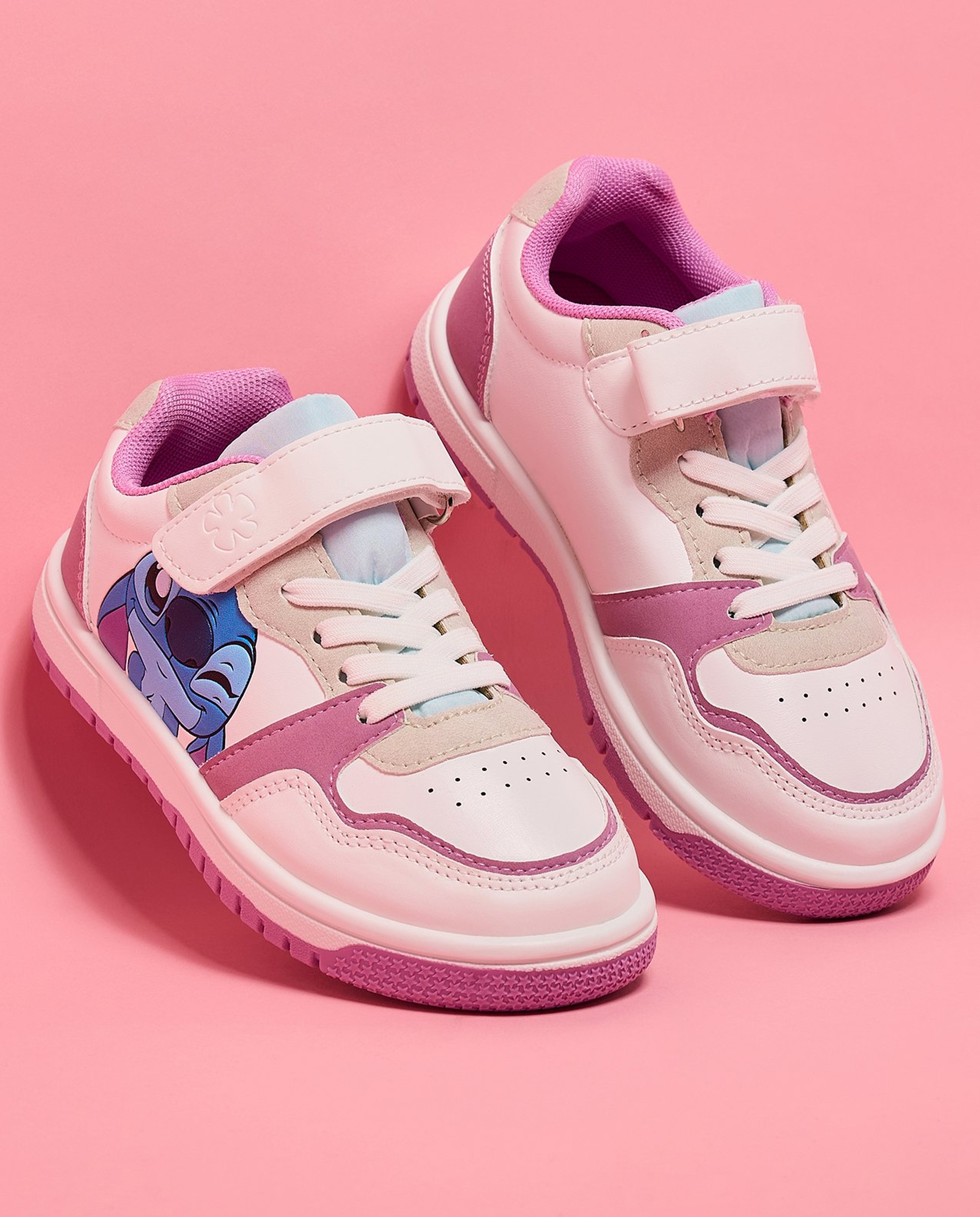 Stitch Print Velcro Sneakers