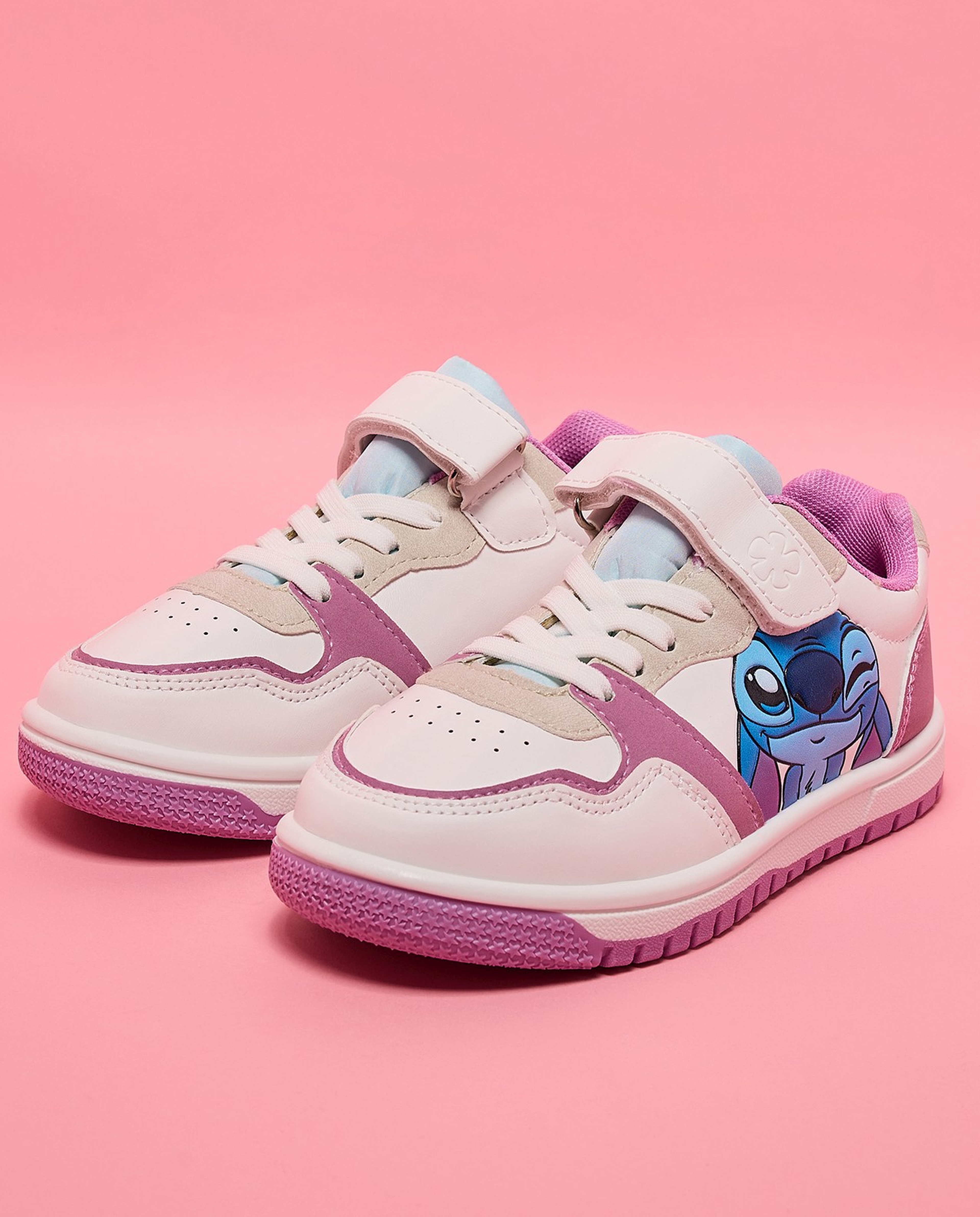 Stitch Print Velcro Sneakers