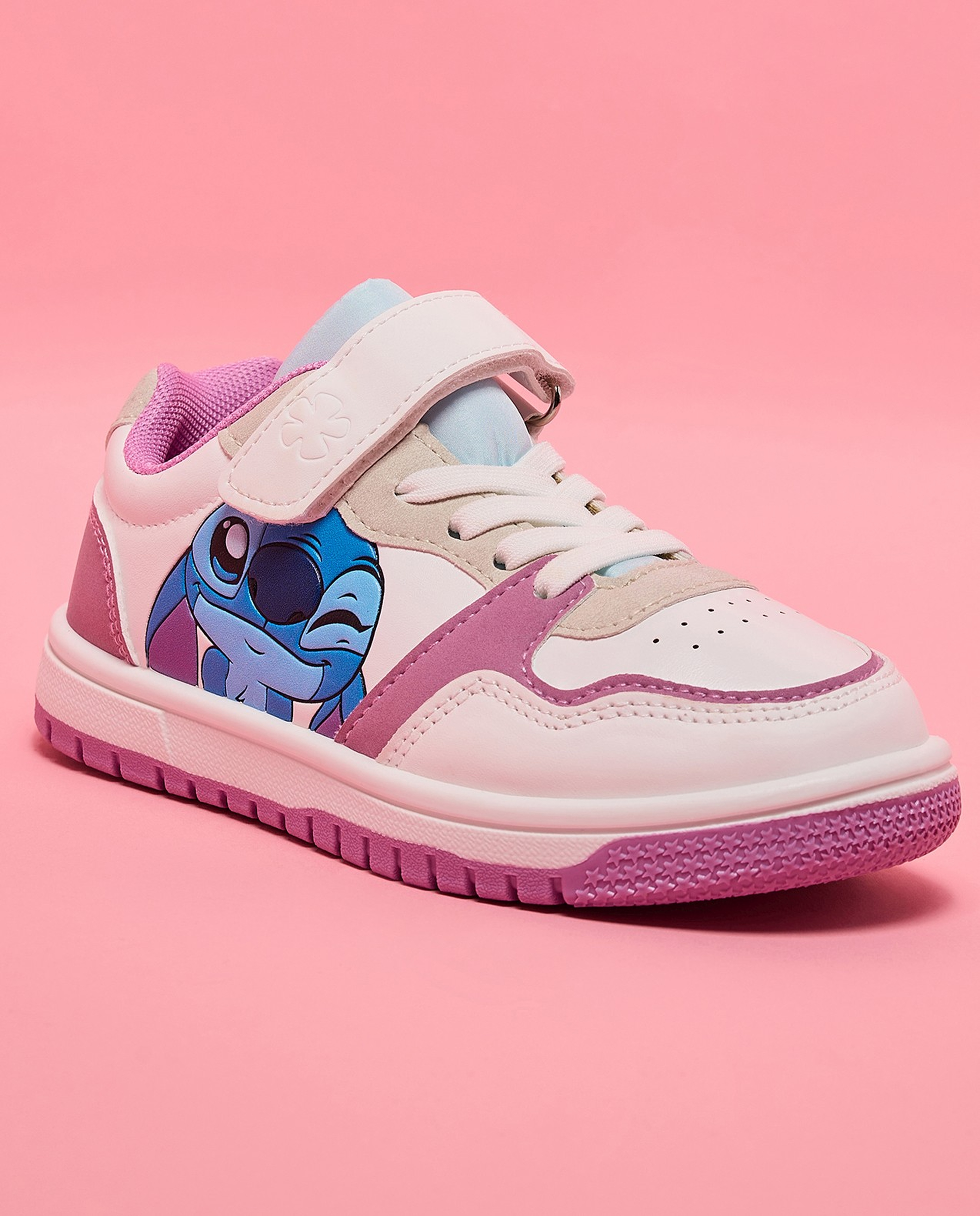 Stitch Print Velcro Sneakers