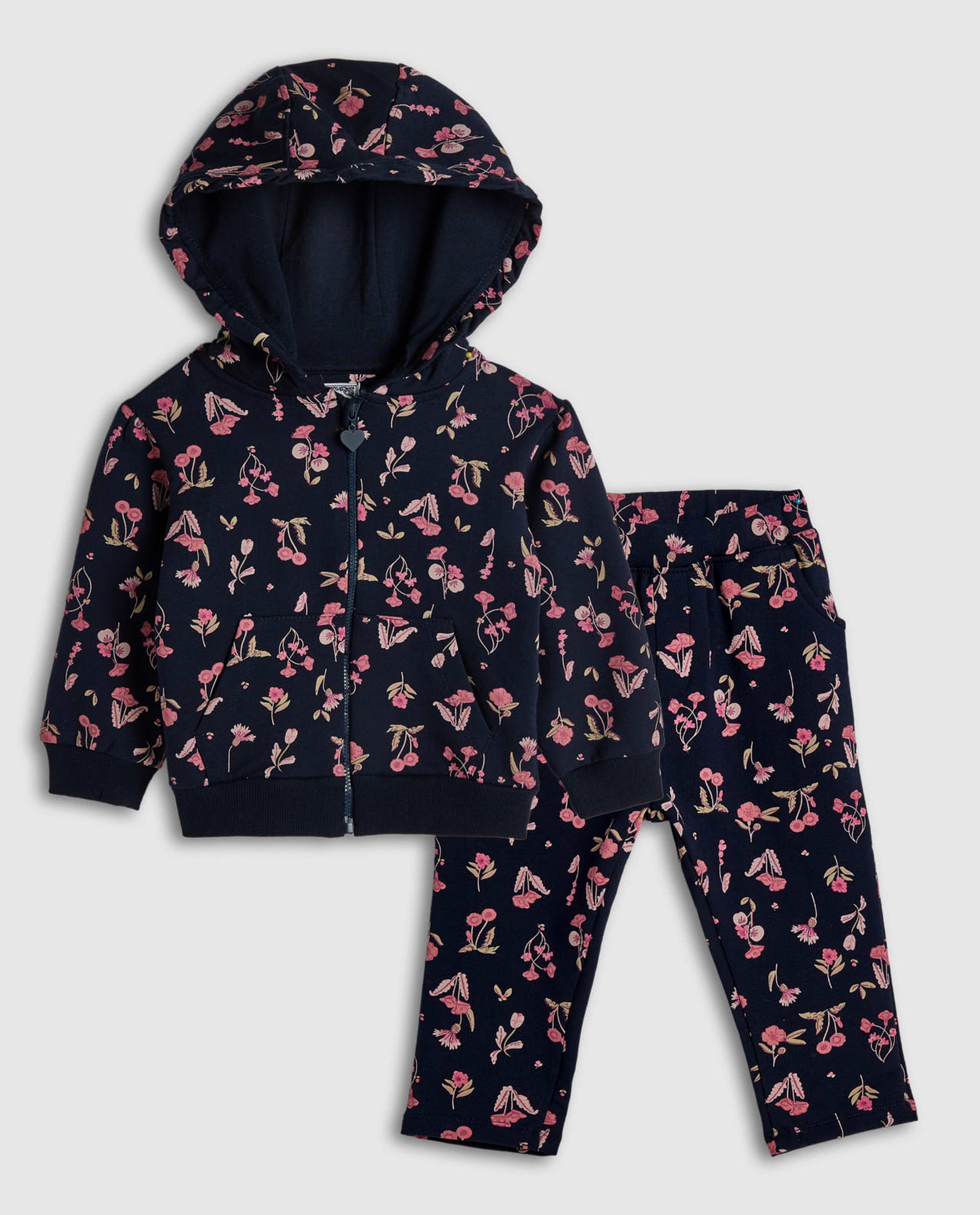 Printed Hooded Clothing Set