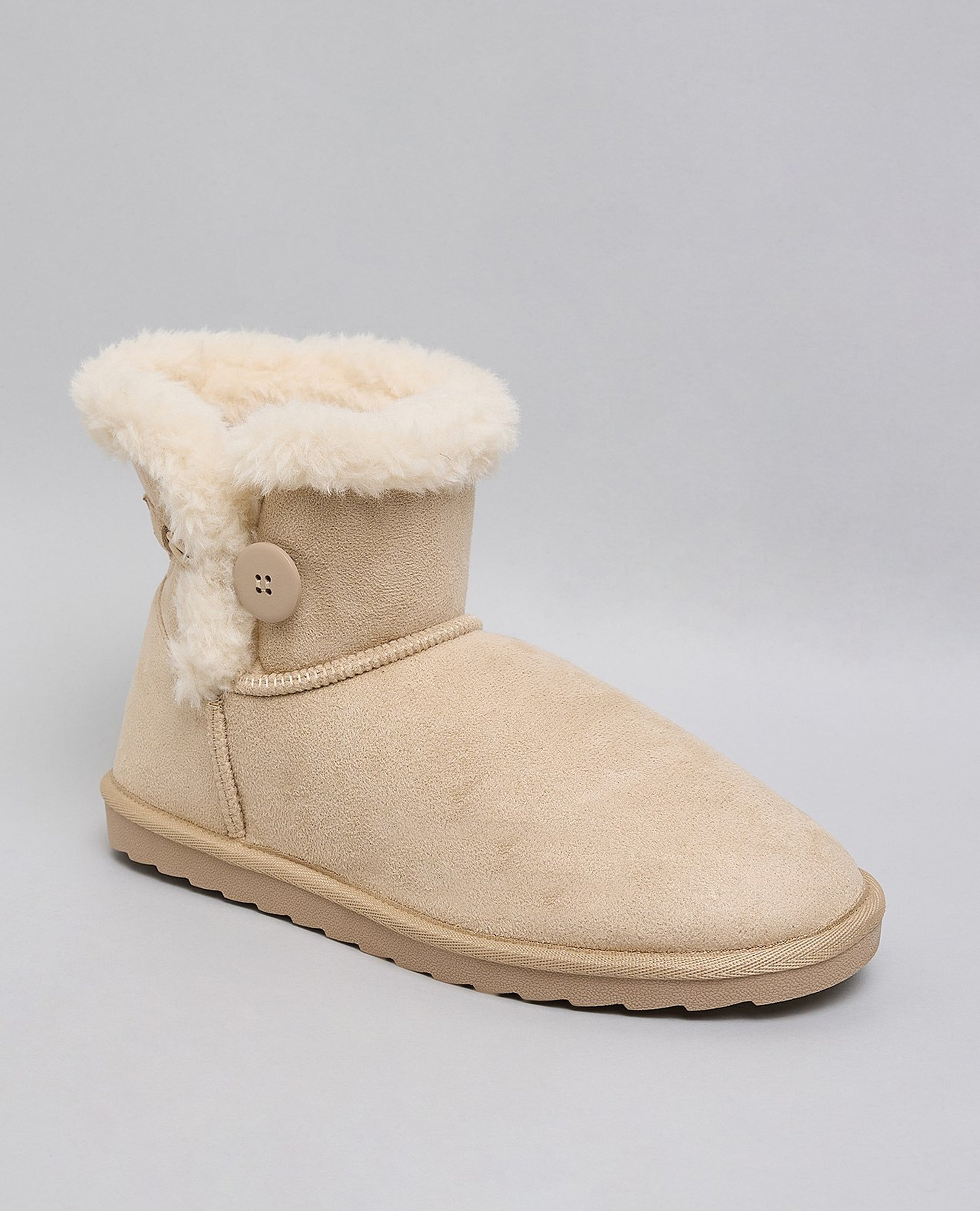 Textured Winter Ankle Boots