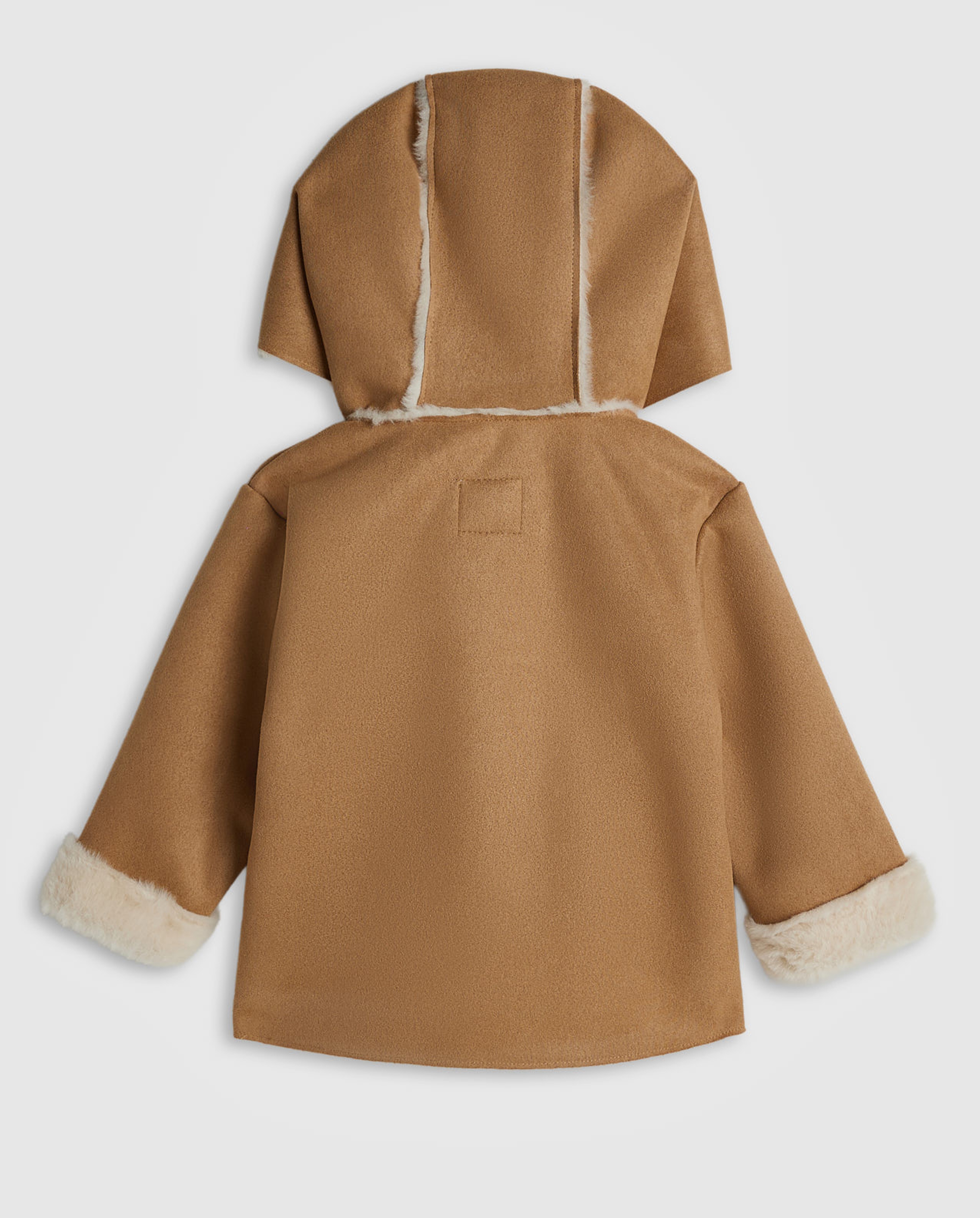 Color Block Hooded Jacket with Button Closure