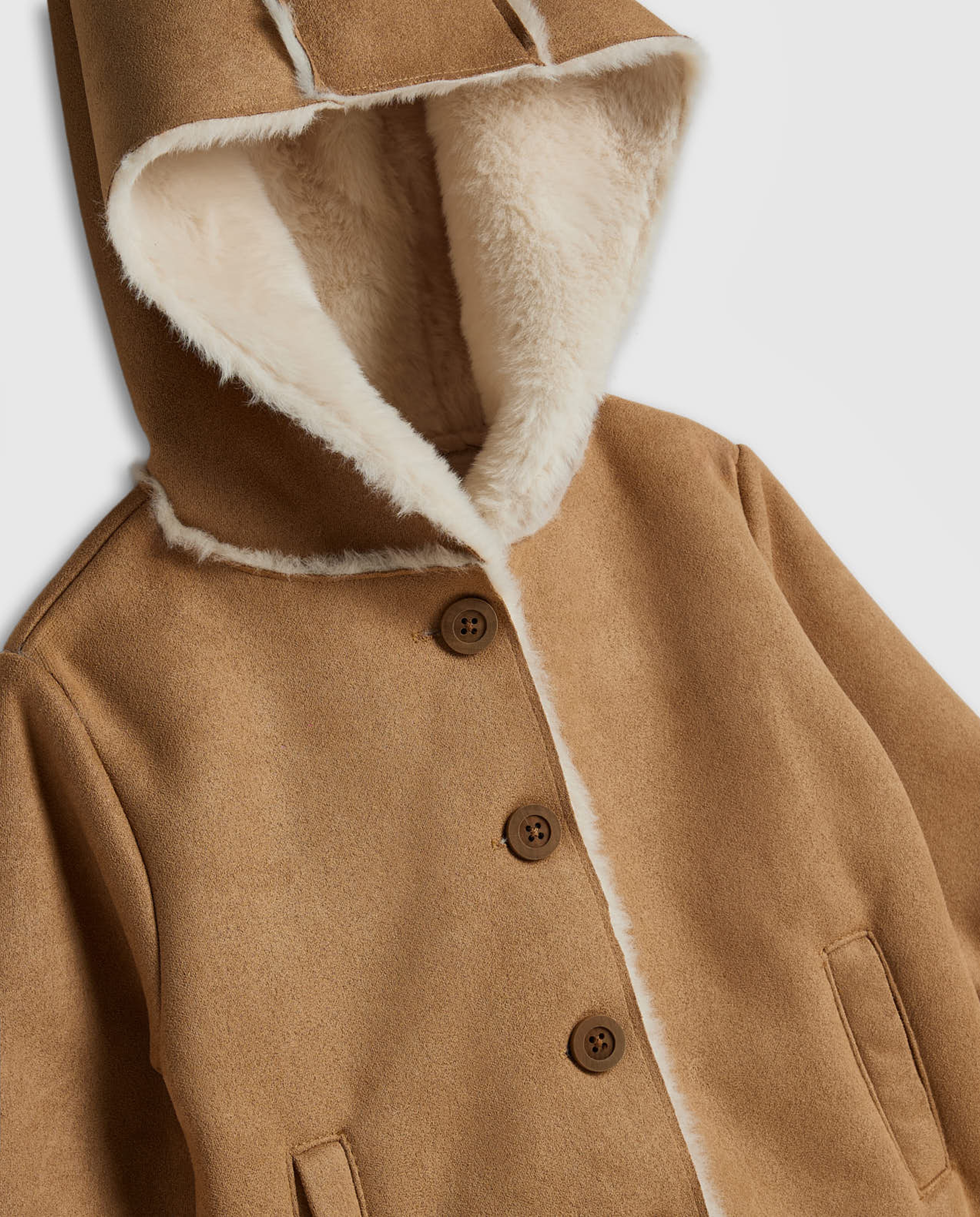 Color Block Hooded Jacket with Button Closure