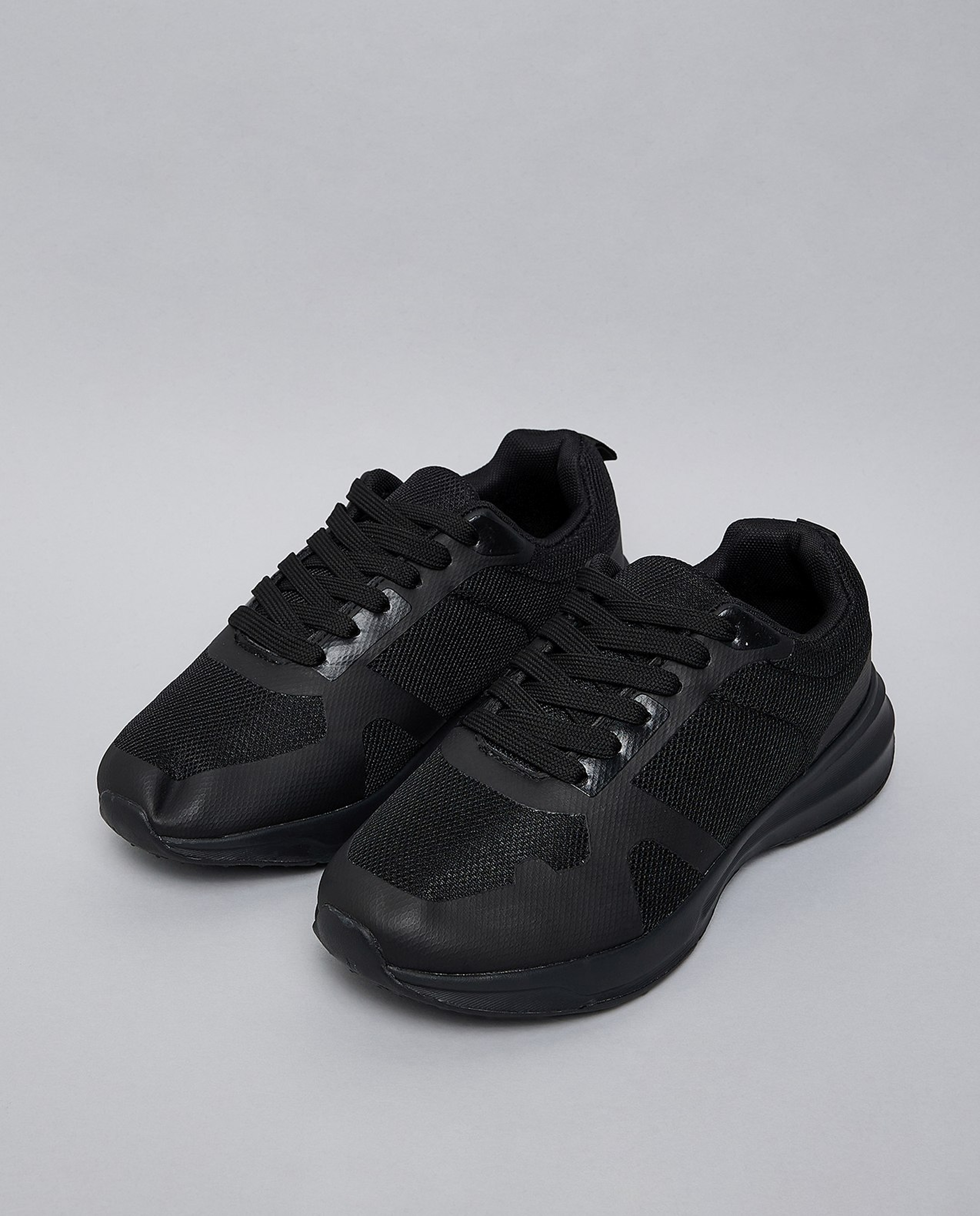 Solid Lace Up Sneakers