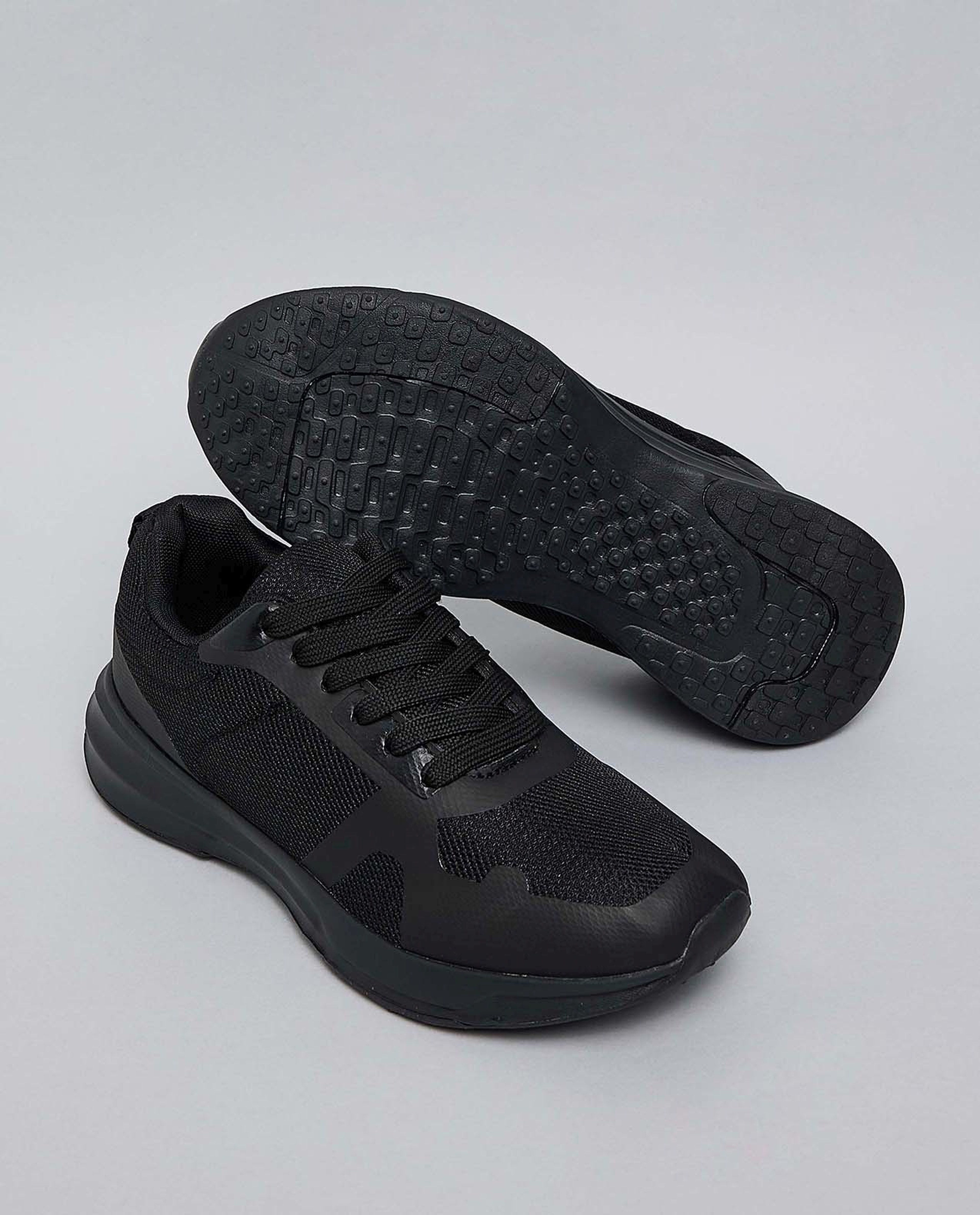 Solid Lace Up Sneakers