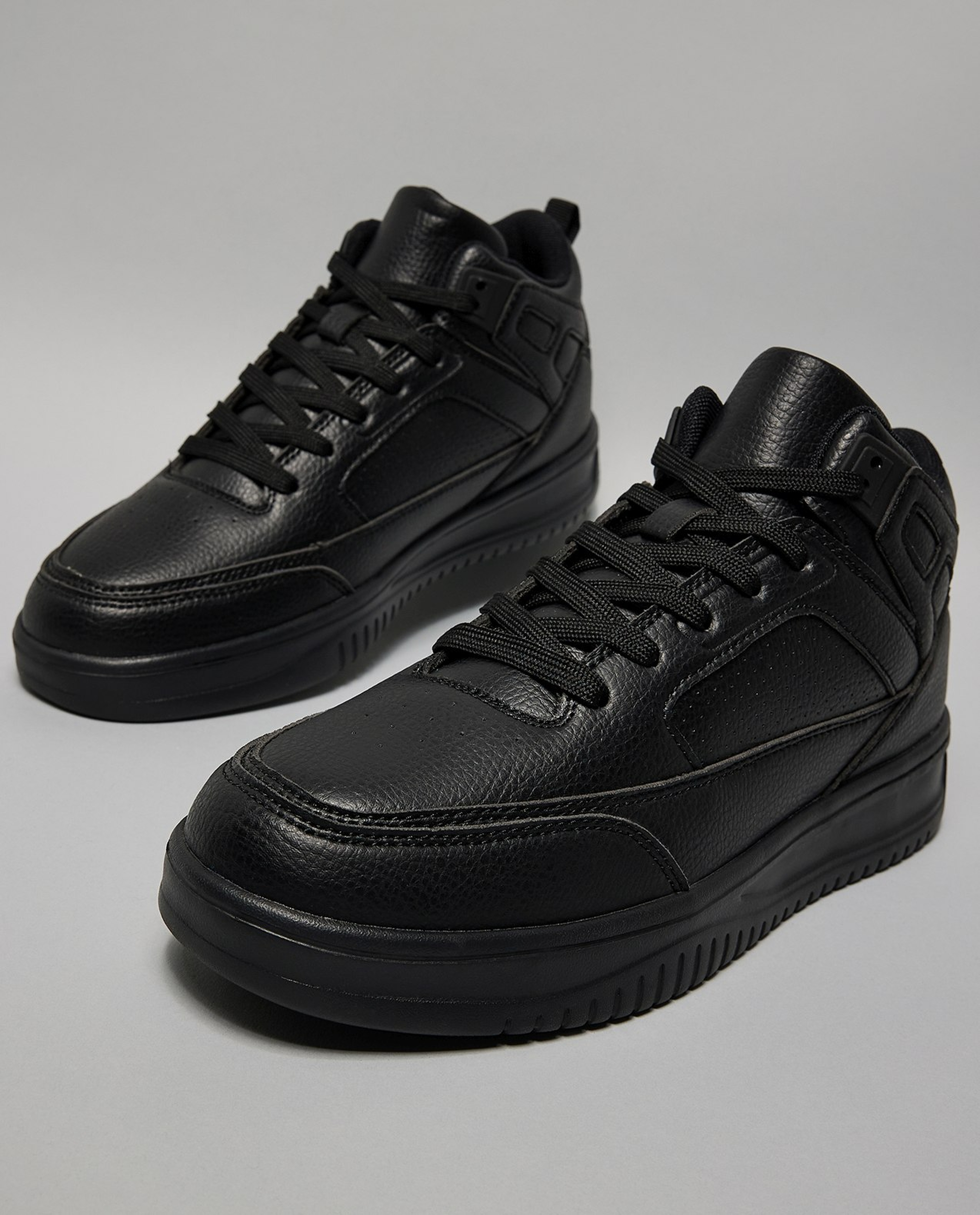 Solid High Top Sneakers