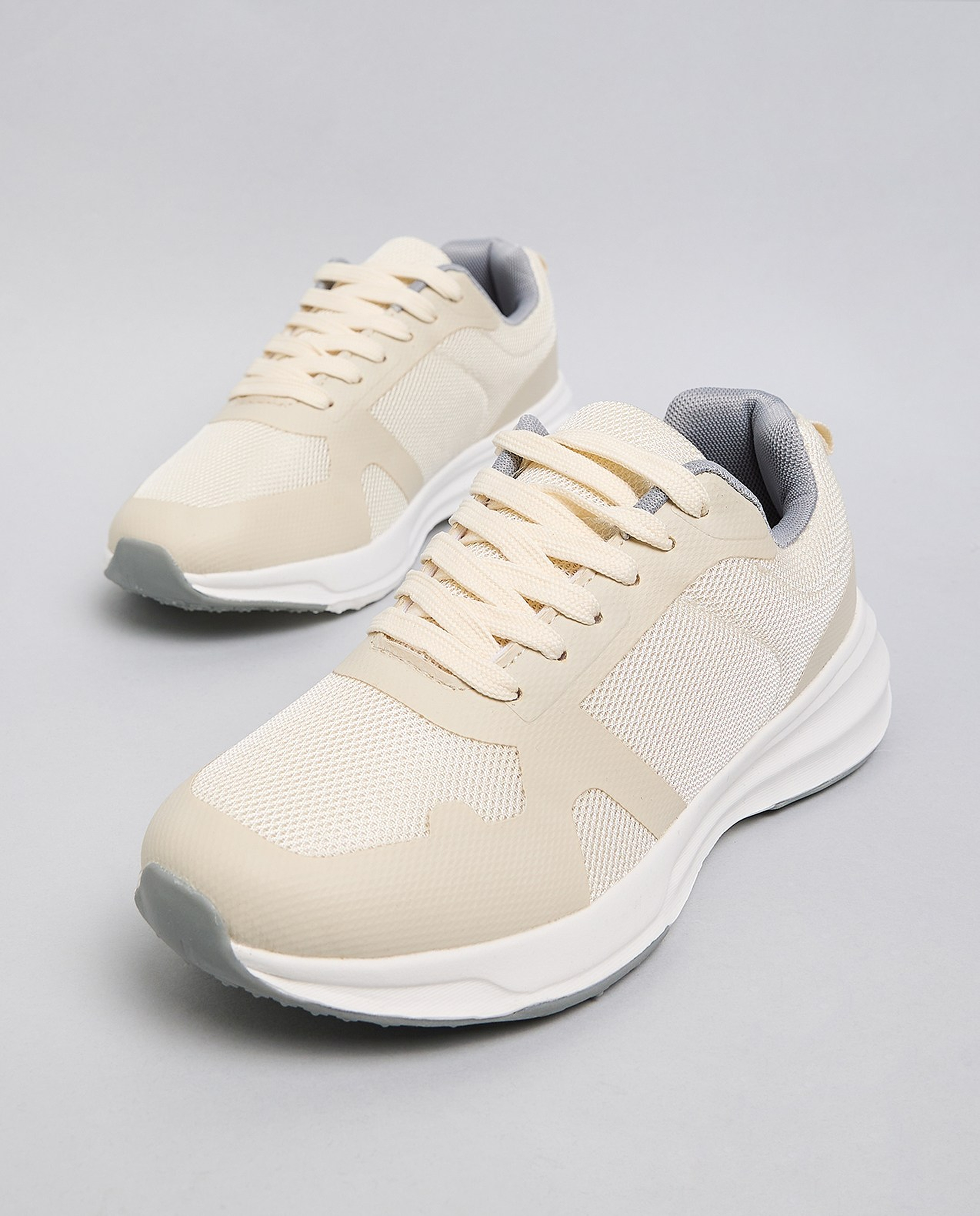 Solid Lace Up Sneakers