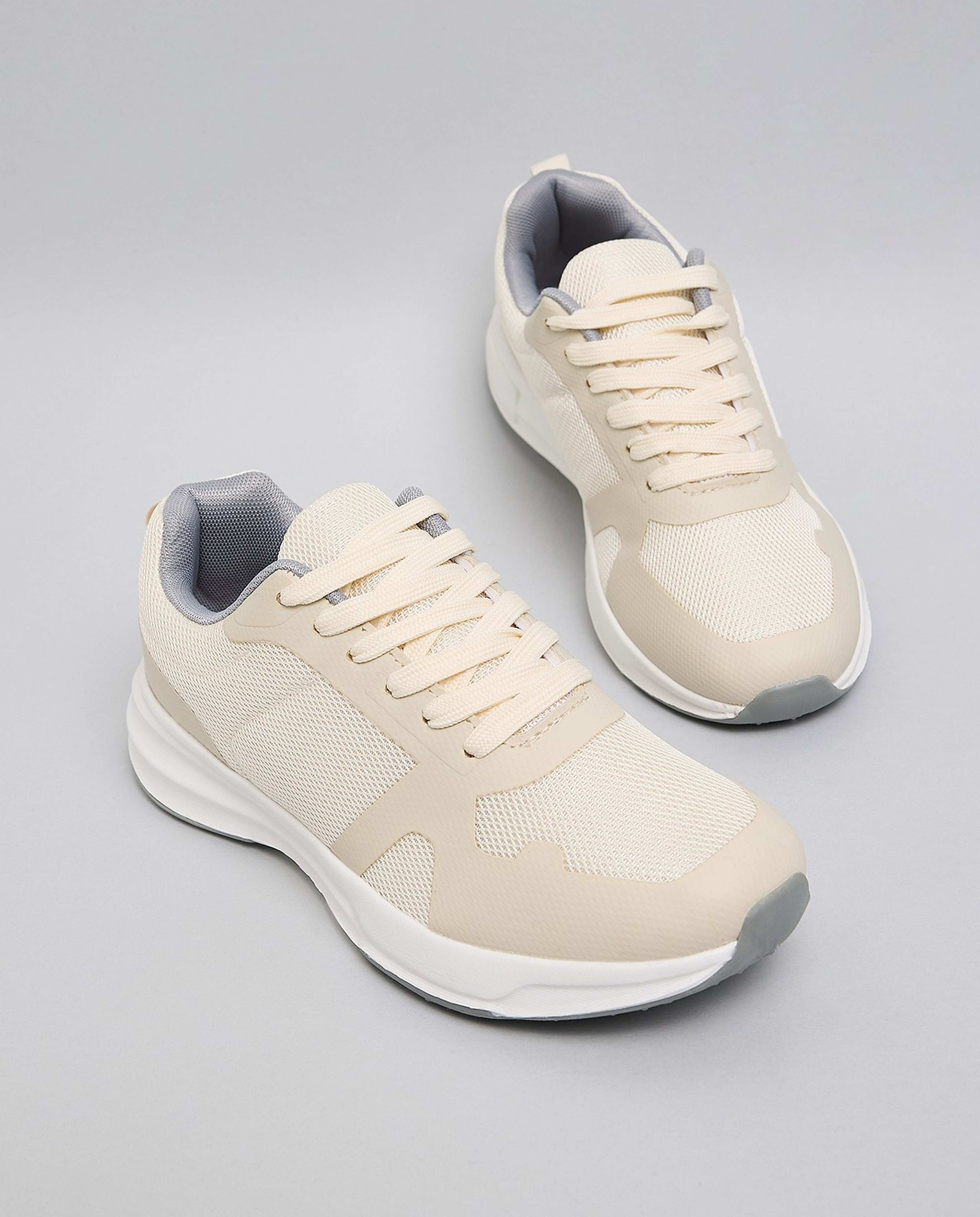 Solid Lace Up Sneakers