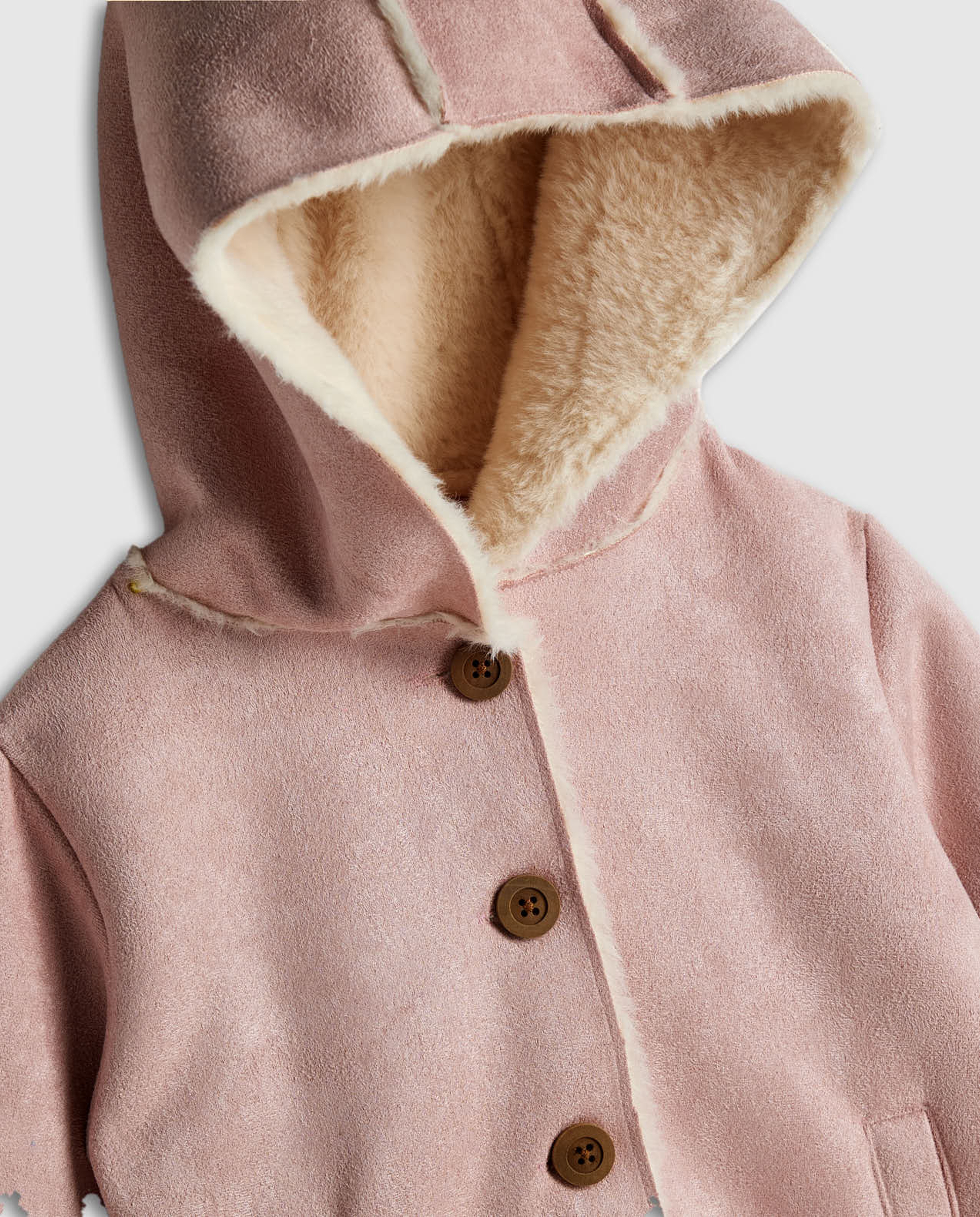 Color Block Hooded Jacket with Button Closure