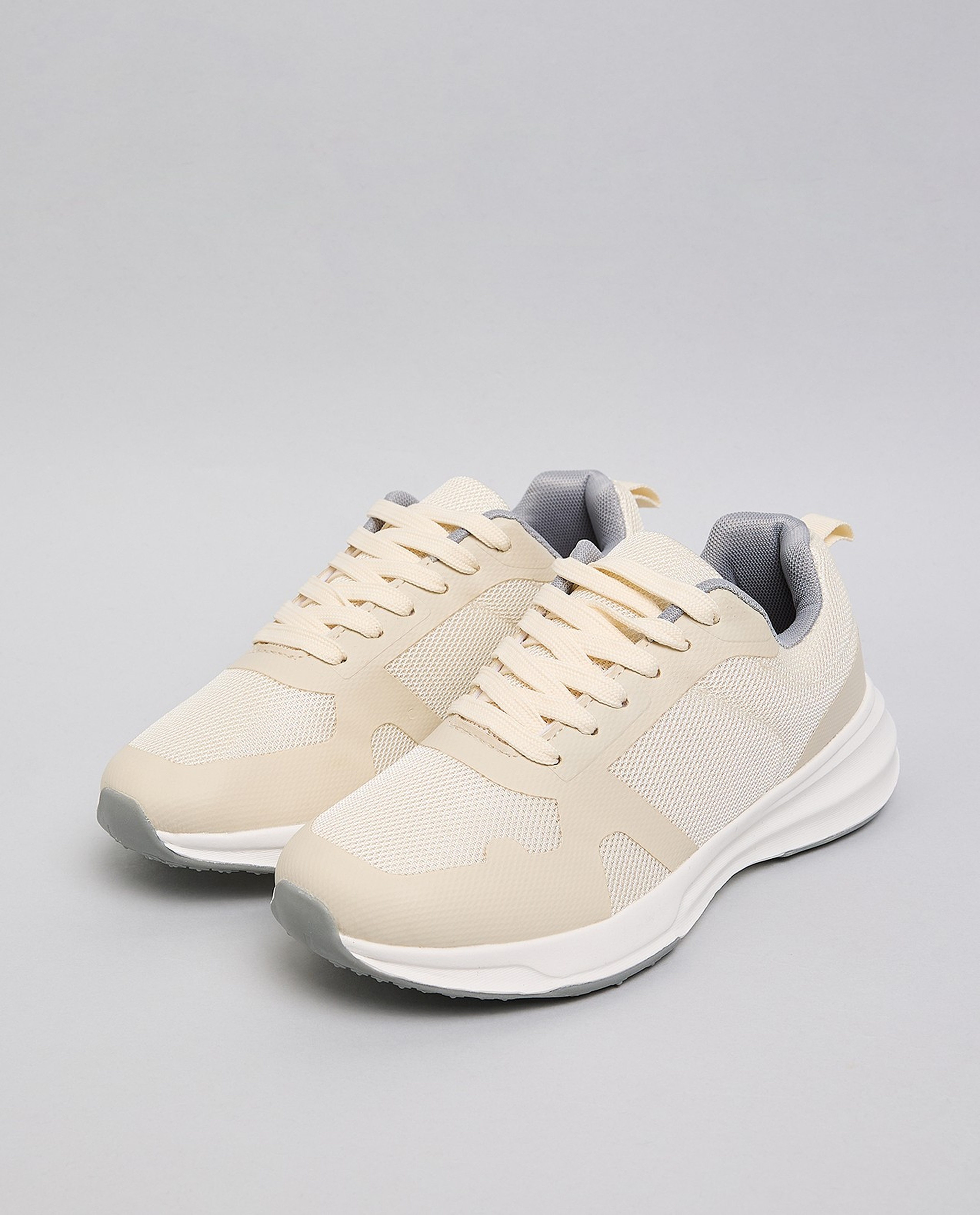 Solid Lace Up Sneakers