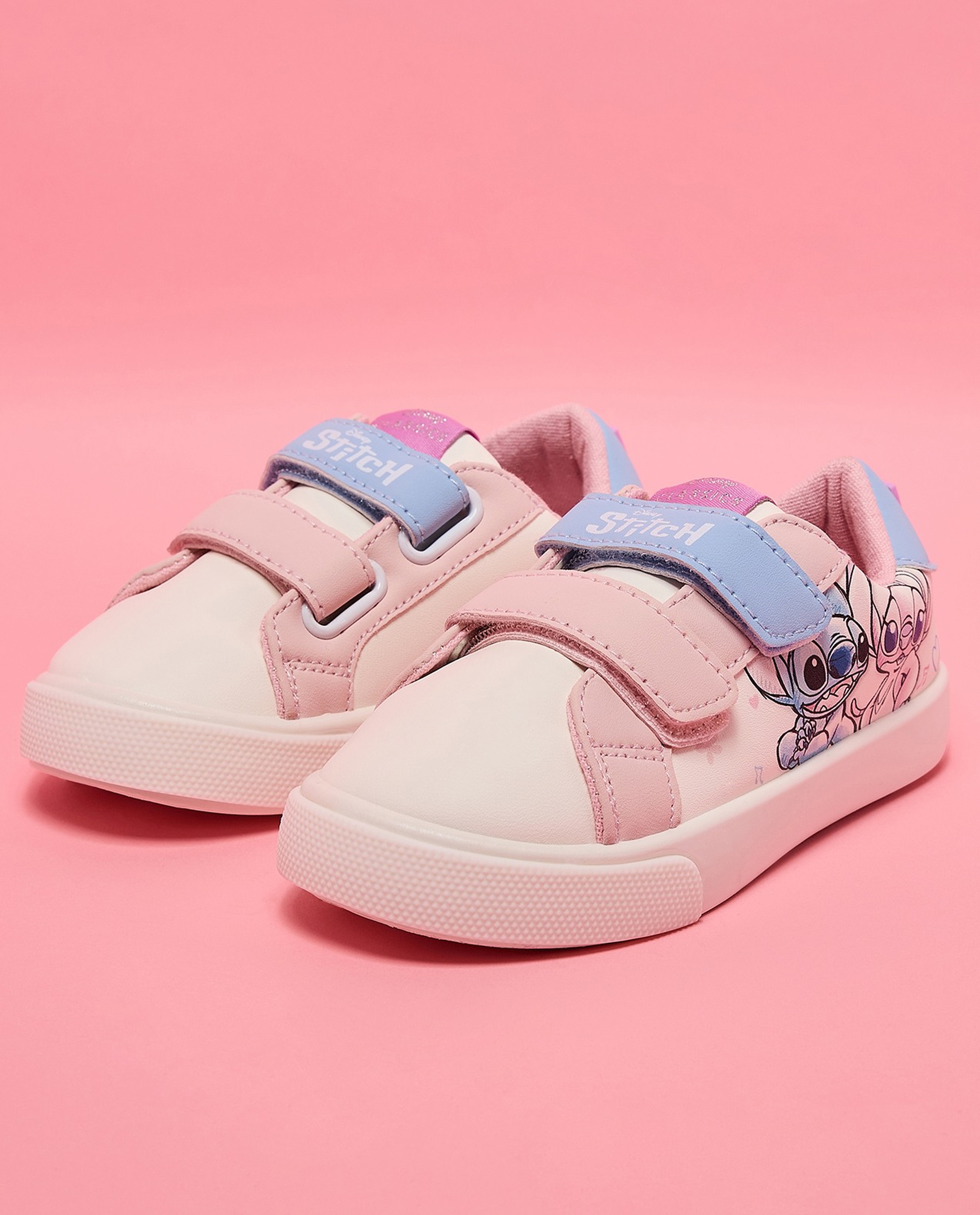 Stitch Print Velcro Sneakers