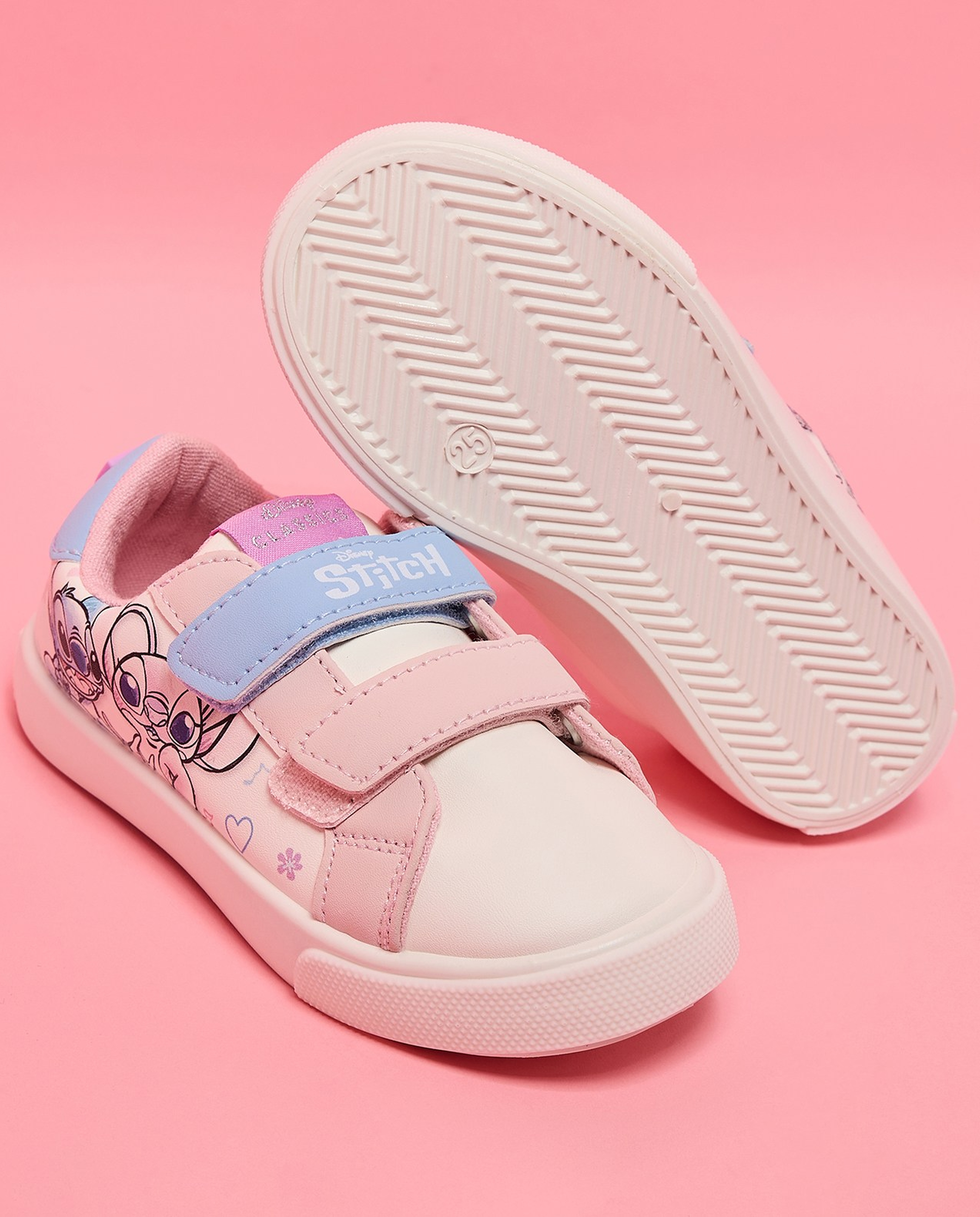 Stitch Print Velcro Sneakers