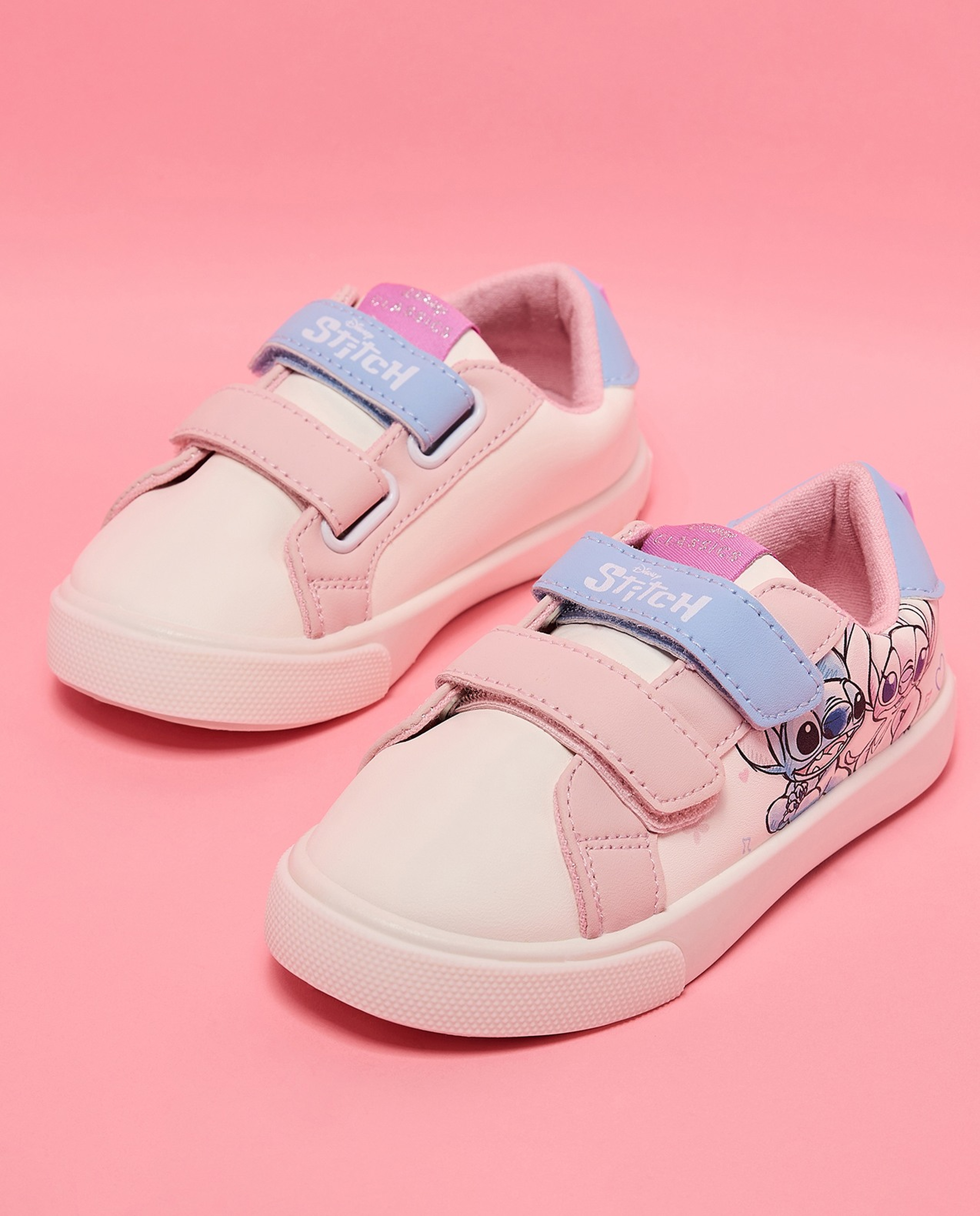 Stitch Print Velcro Sneakers