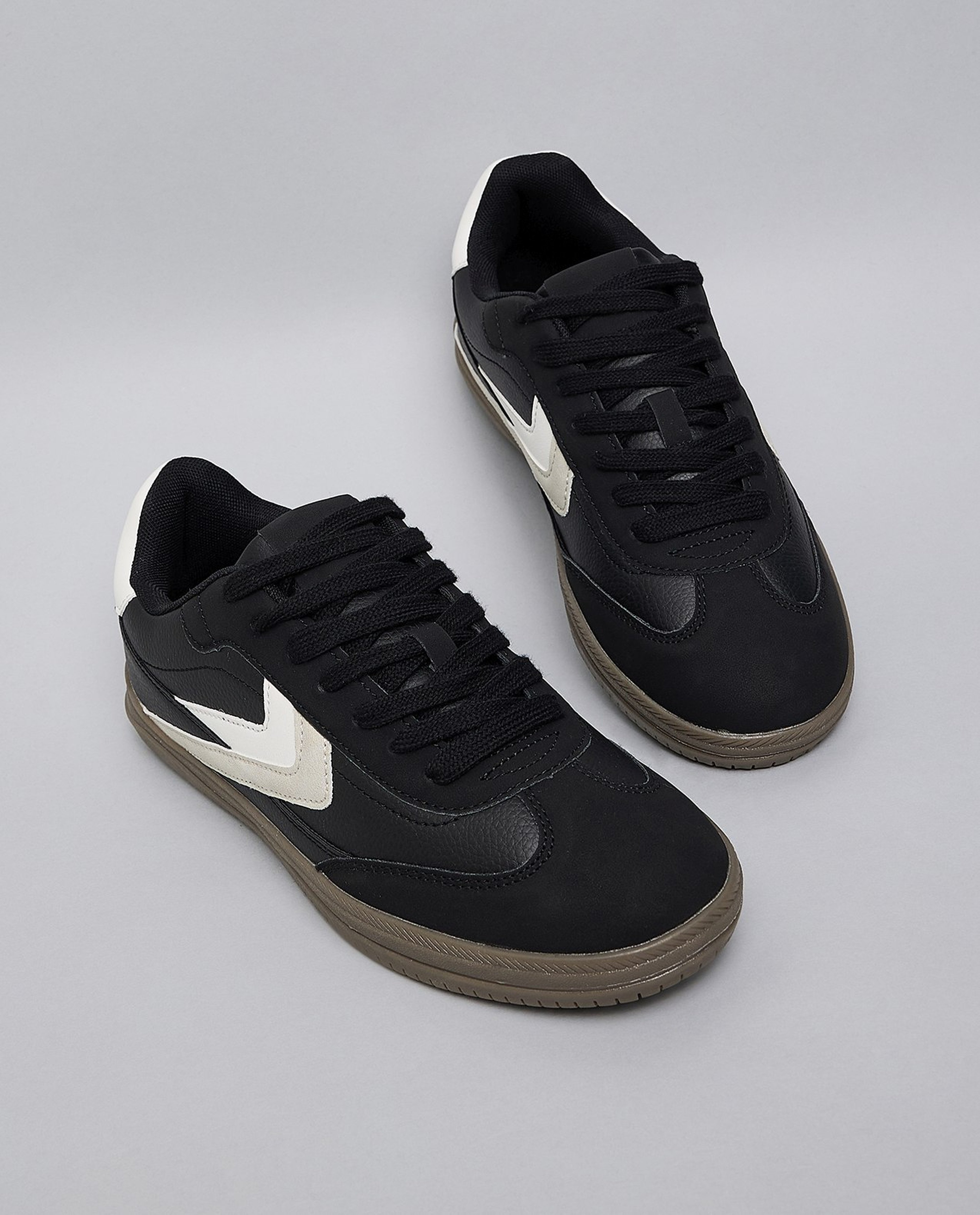 Color Block Lace Up Sneakers