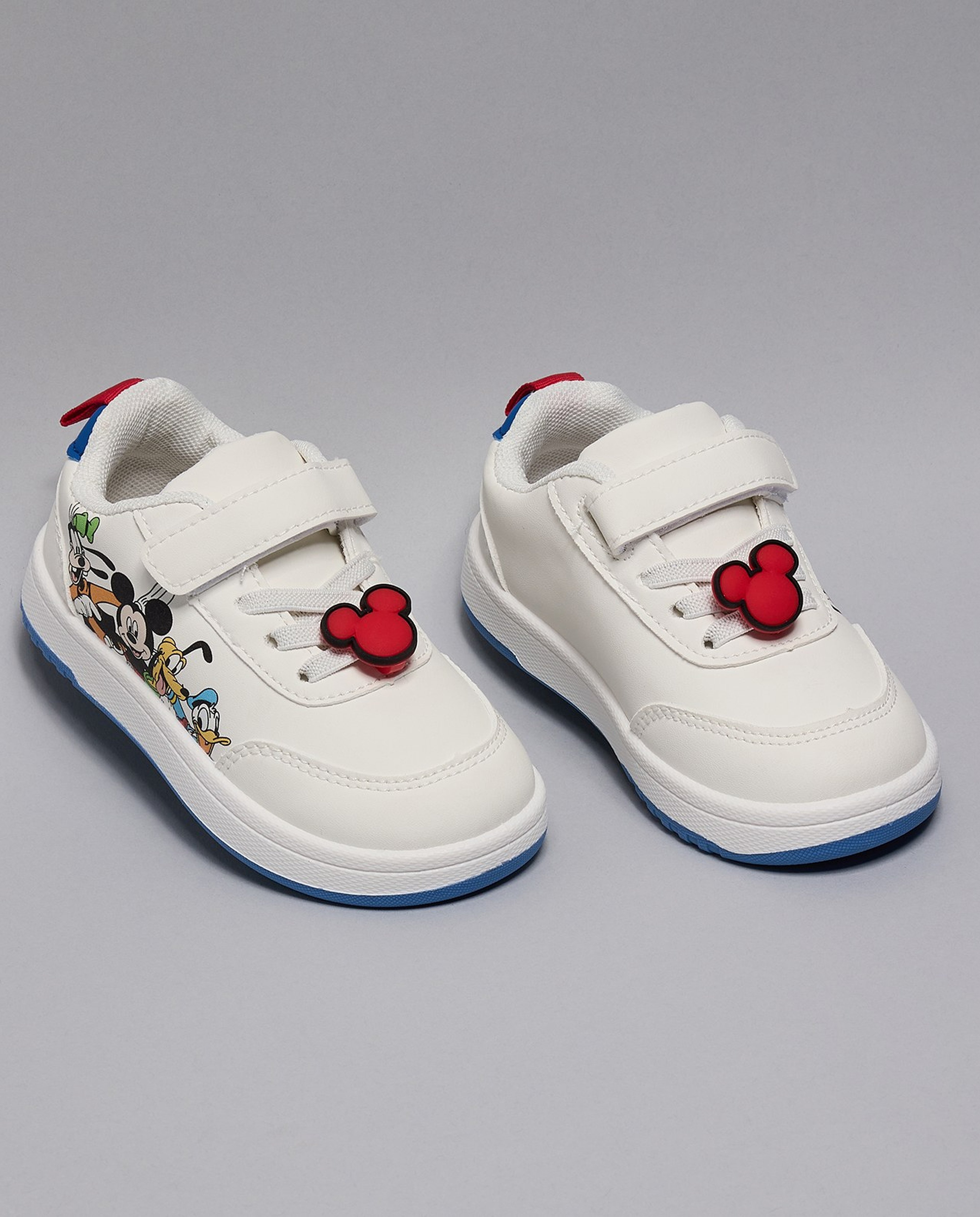 Mickey & Friends Print Velcro Sneakers