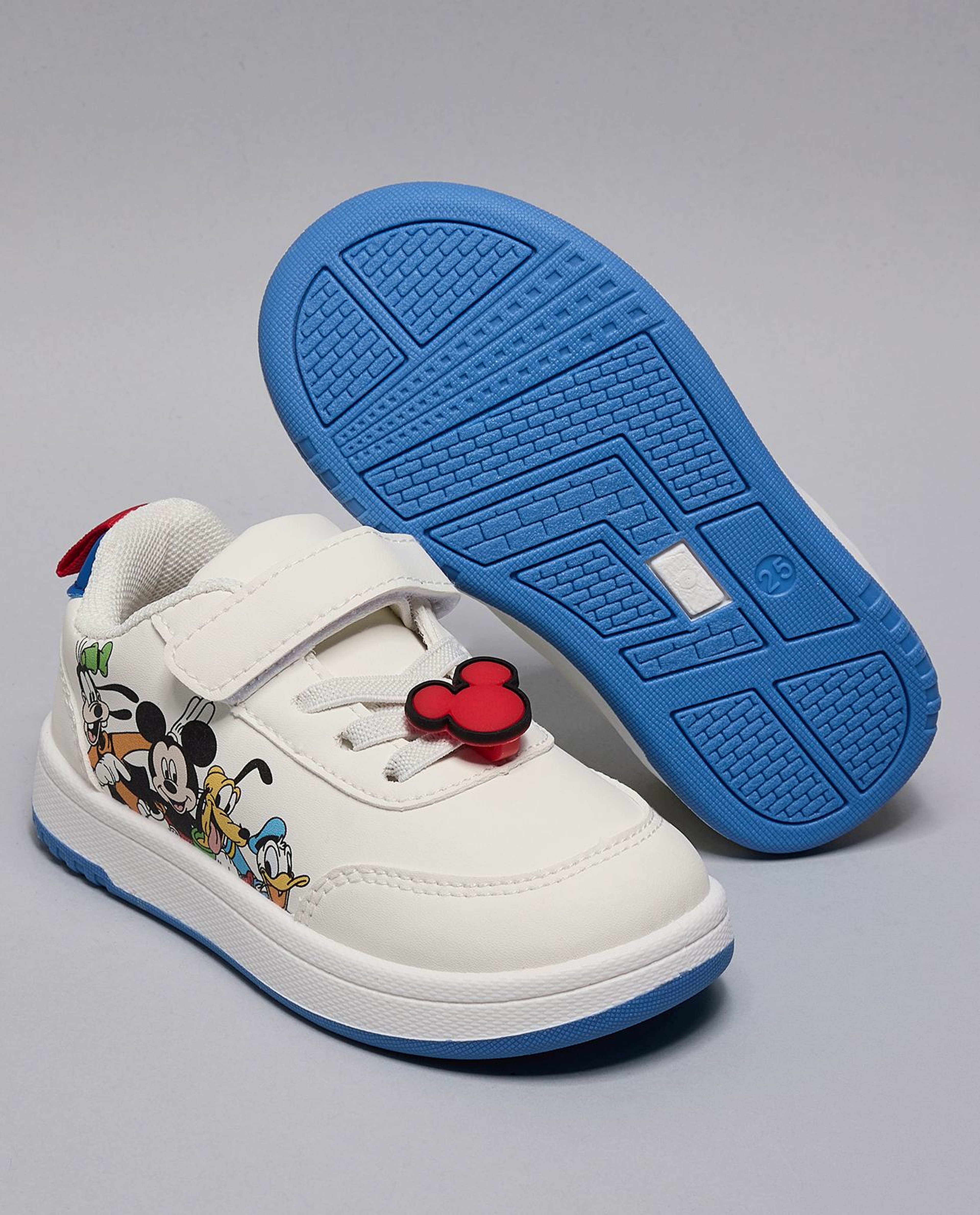 Mickey & Friends Print Velcro Sneakers