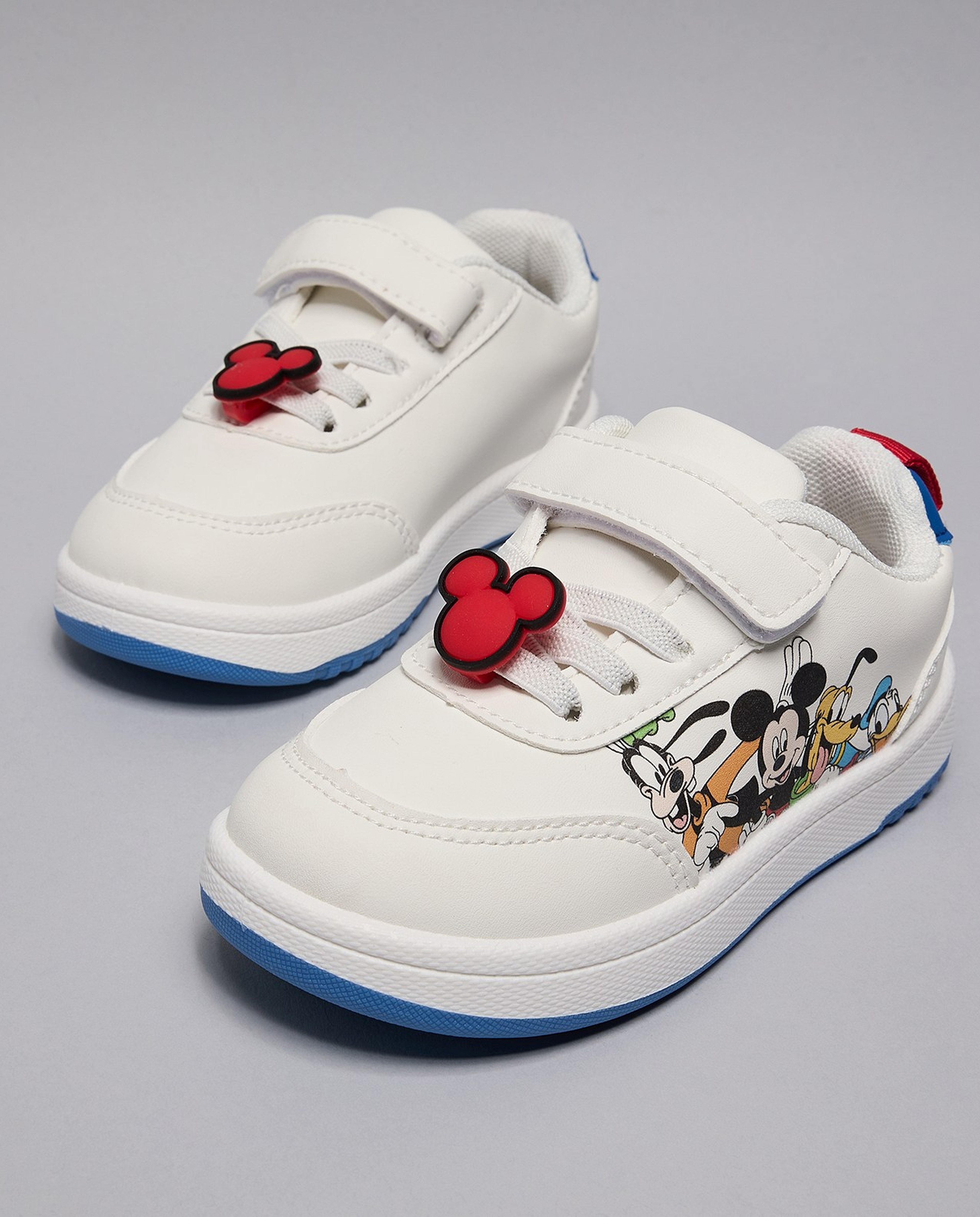 Mickey & Friends Print Velcro Sneakers