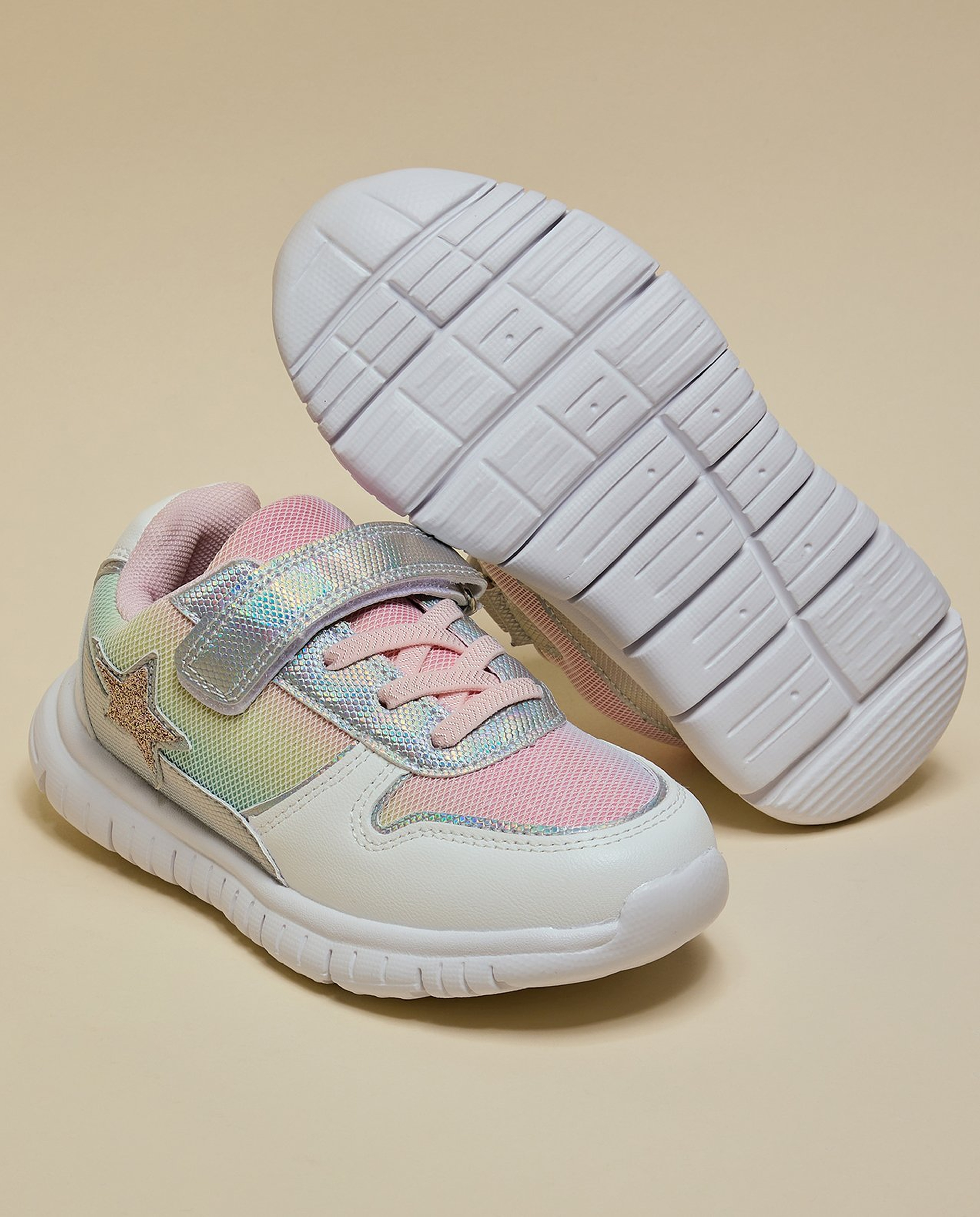 Color Block Velcro Shoes