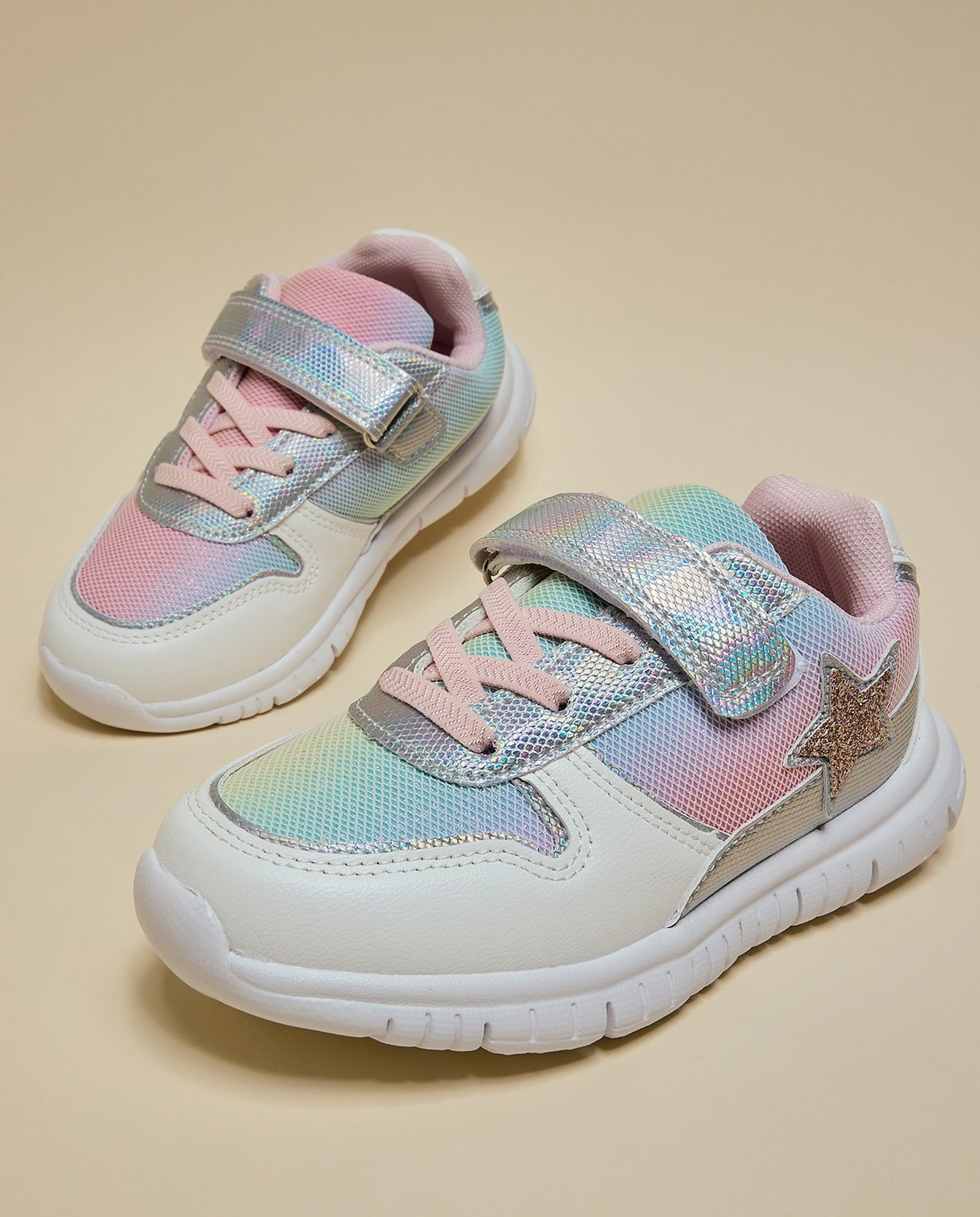 Color Block Velcro Shoes